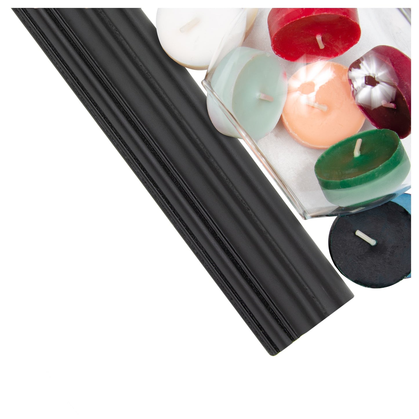 Trendy Metal Decorative Chair Rail Accent Tile Matt Iron Black 2"x12" ( 5 Linear Foot )
