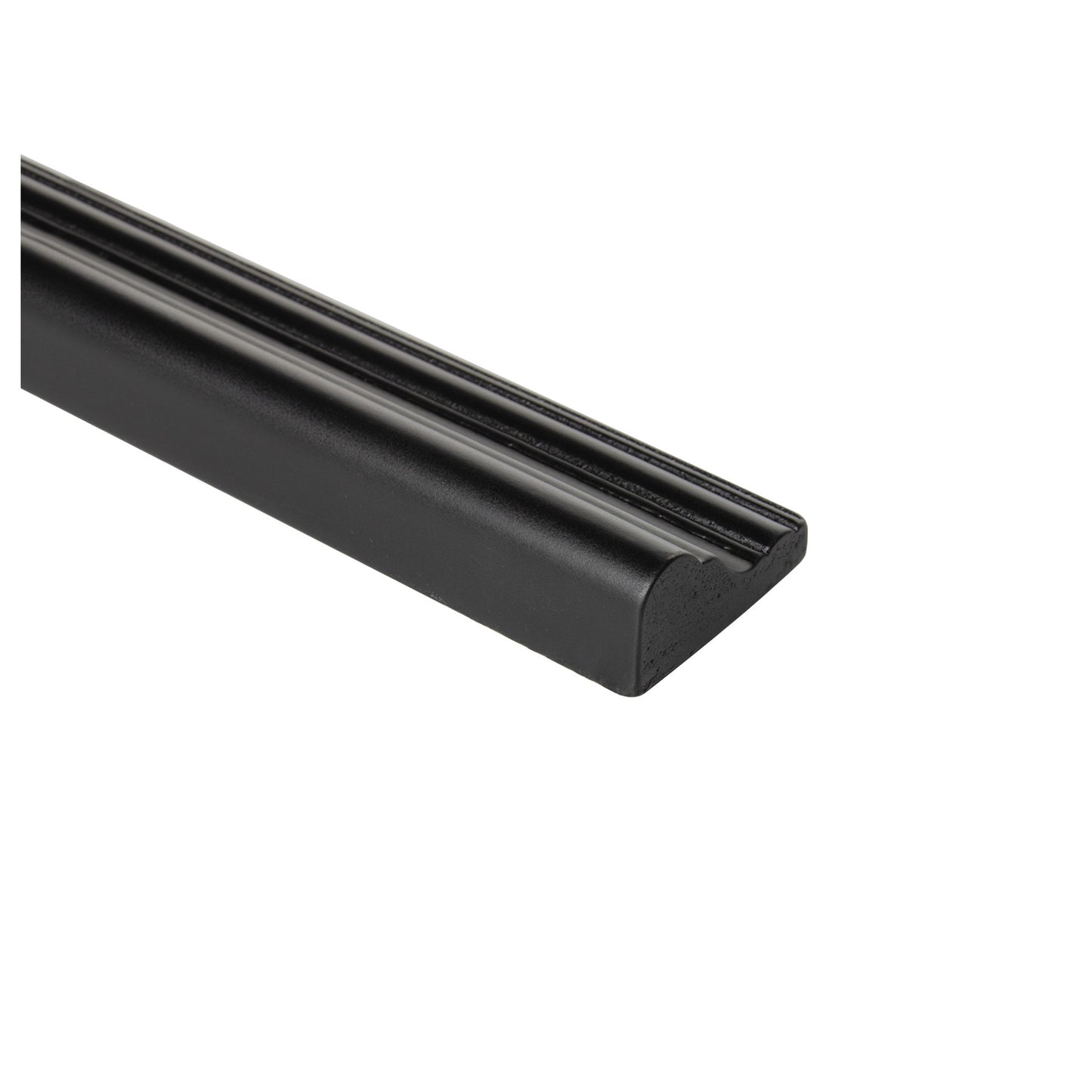 Trendy Metal Decorative Chair Rail Accent Tile Matt Iron Black 2"x12" ( 5 Linear Foot )