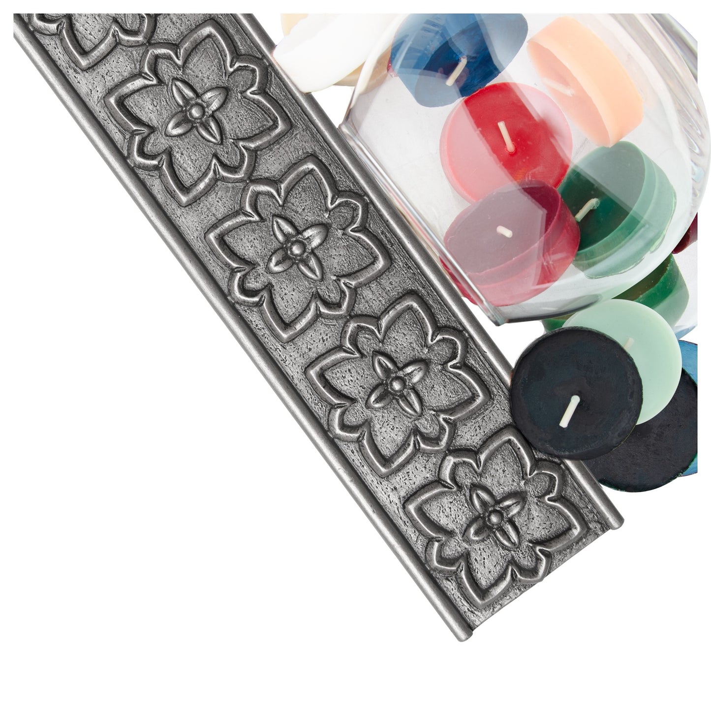 Crown Decorative Border Tile 2 1/2"x12" Pewter (Pack of 5 )