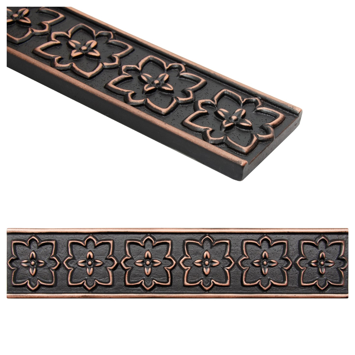 Crown Decorative Border Tile 2 1/2"x12" Oil Rubbed Bronze (Pack of 5 )