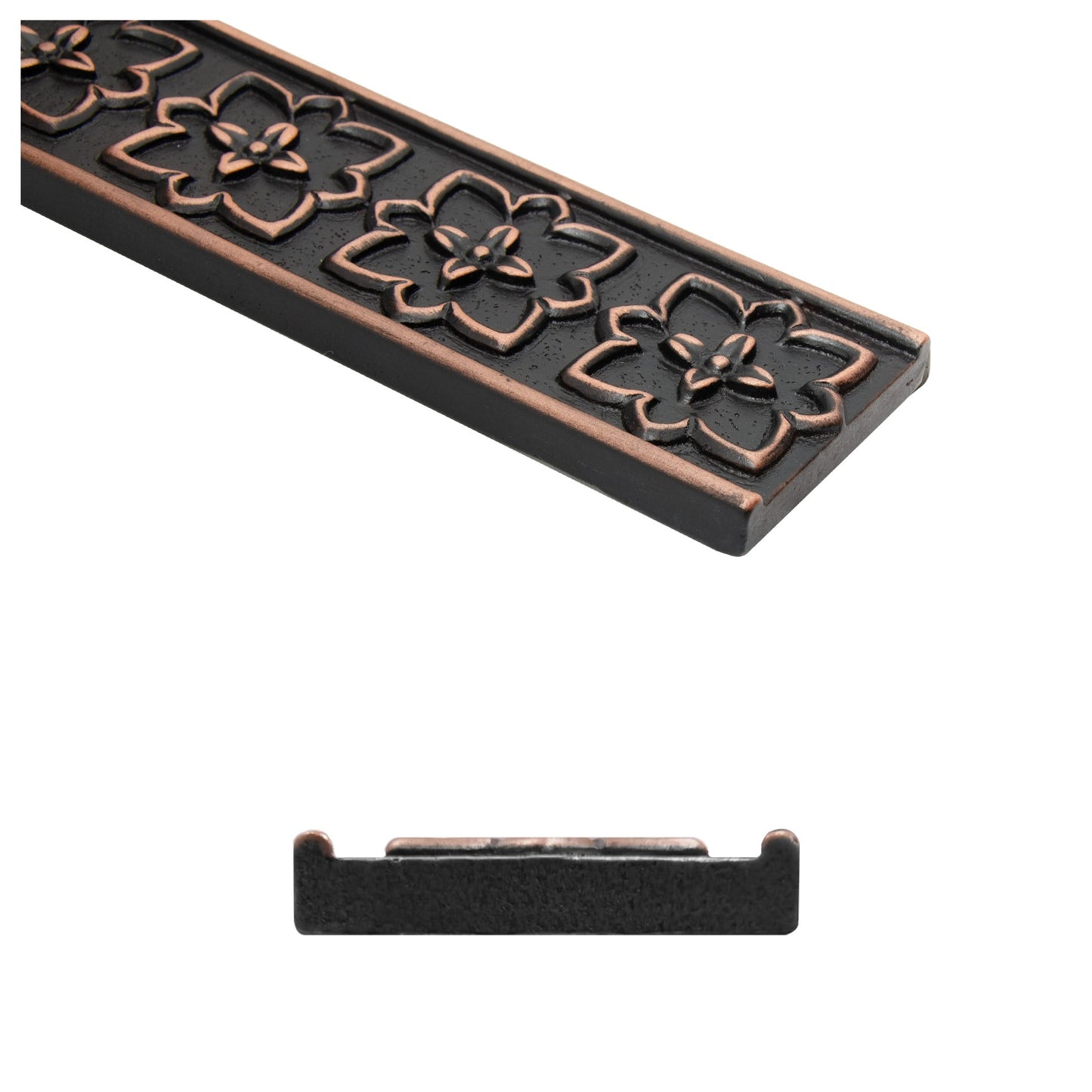 Crown Decorative Border Tile 2 1/2"x12" Oil Rubbed Bronze (Pack of 5 )