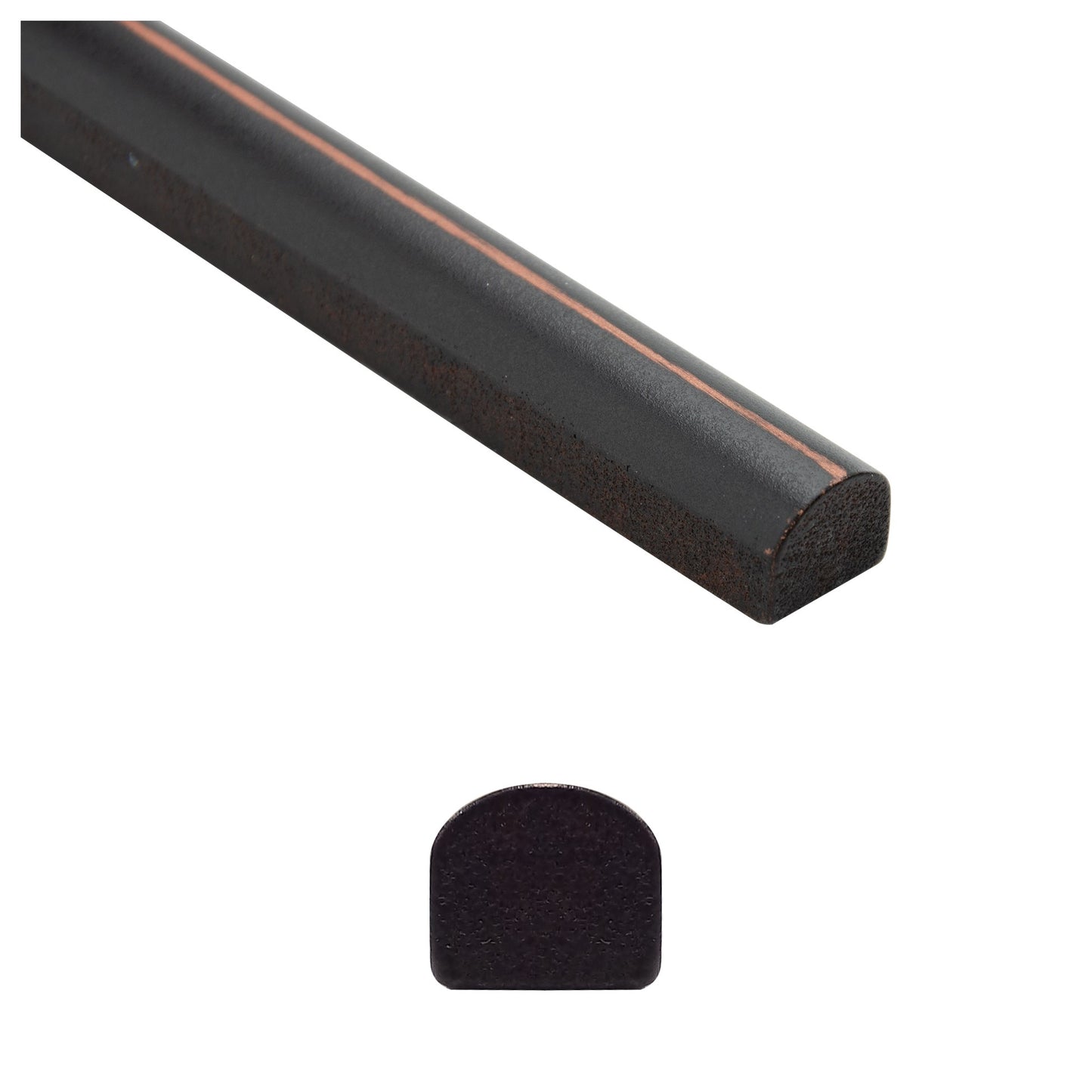 Urban Oil Rubbed Bronze 1/2 in. x 6 in. Metal Pencil Liner Wall Tile Trim (2.5 Linear Foot/Case)