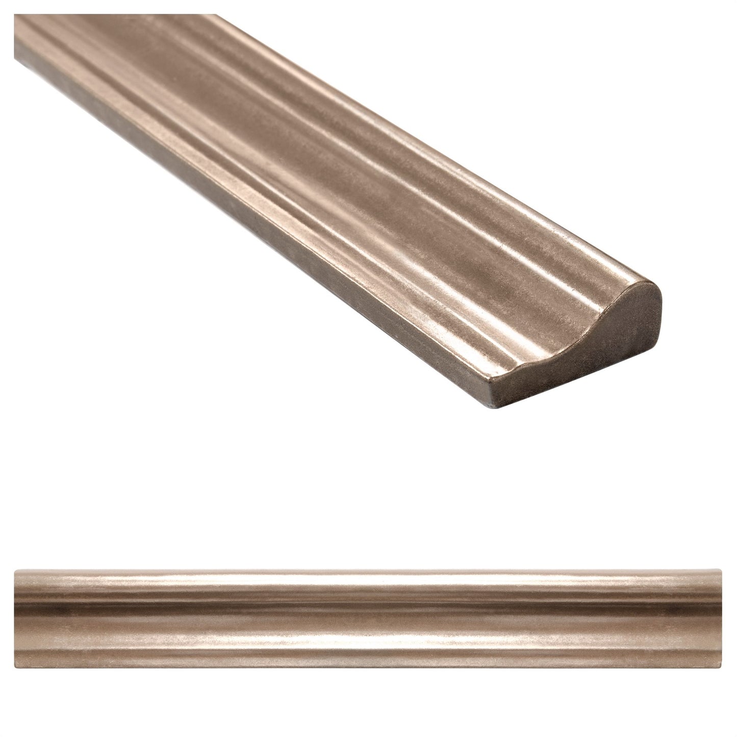 Universal Metal Decorative Chair Rail Accent Tile Bronze 1.6"x12" ( 5 Linear Foot )
