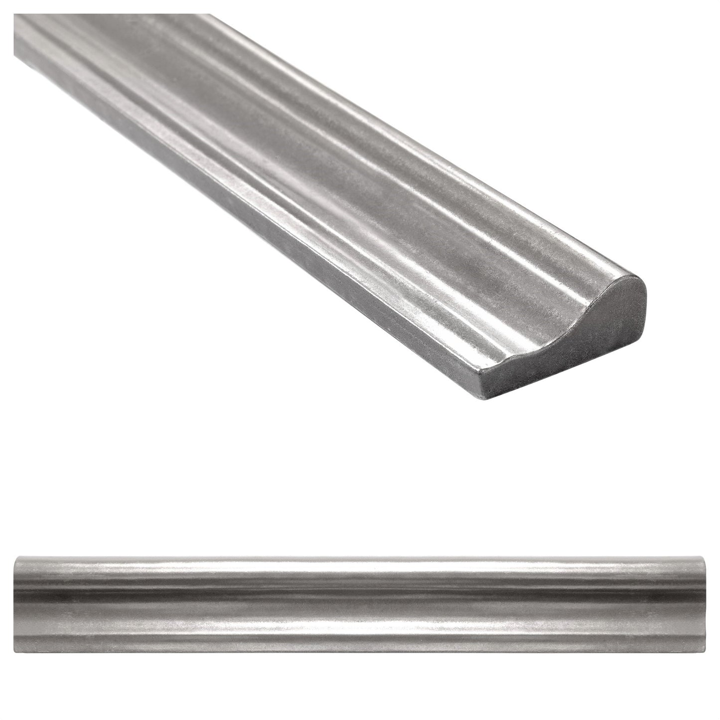 Universal Metal Decorative Chair Rail Accent Tile Pewter 1.6"x12" ( 5 Linear Foot )