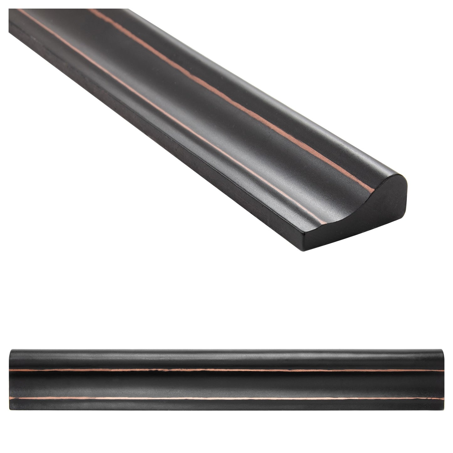 Universal Metal Decorative Chair Rail Accent Tile Oil Rubbed Bronze 1.6"x12" ( 5 Linear Foot )