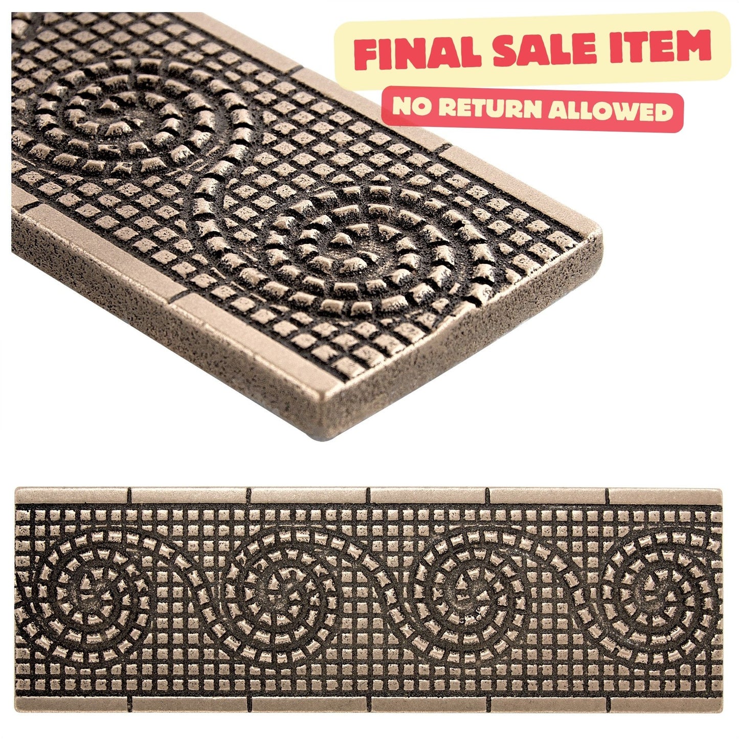 Wave Border Tile Trim Bronze 2x6 ( PACK OF 5 PIECE )