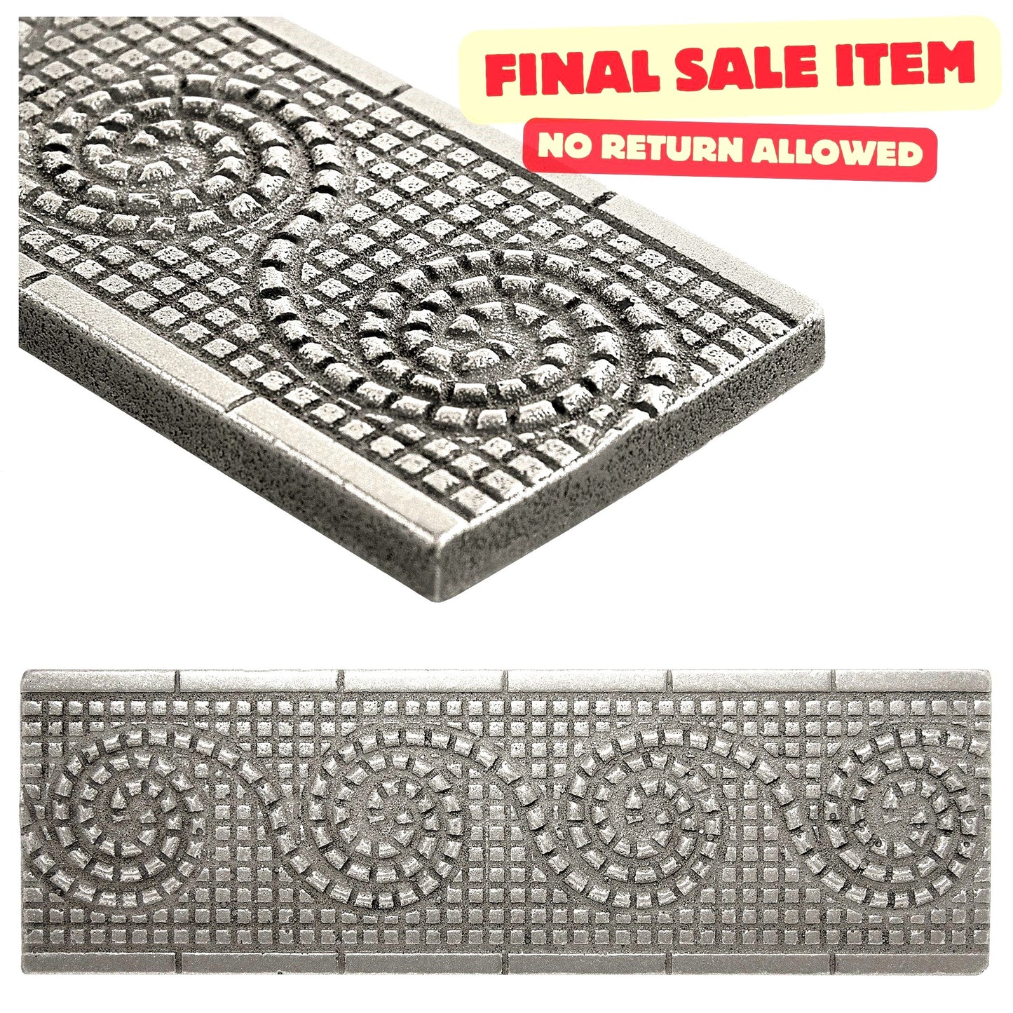 Wave Border Tile Trim Nickel 2x6 ( PACK OF 5 PIECE )
