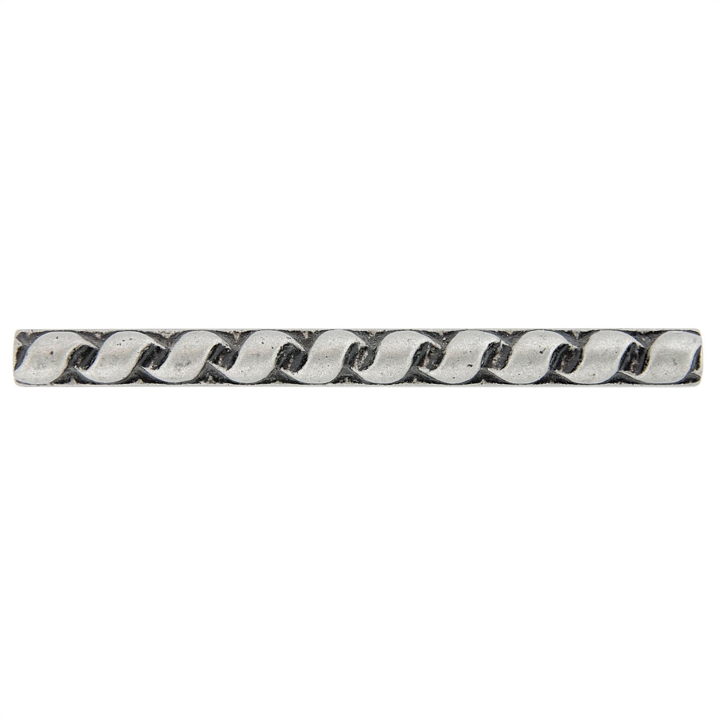 Prima Antique Pewter Nickel 1 1/4 in. x 6 in. Matte Metal Pencil Liner Wall Tile Trim (5 Linear Foot/Case)