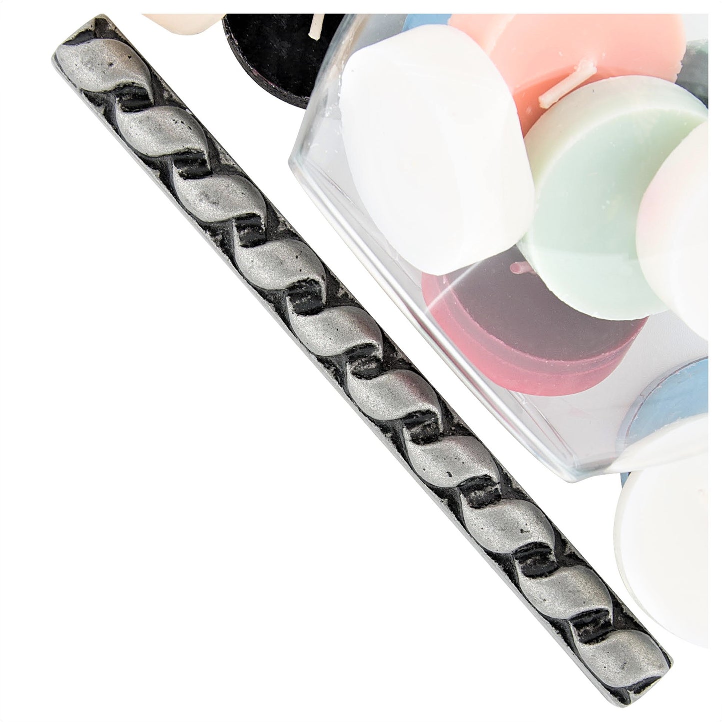 Prima Antique Pewter Nickel 1 1/4 in. x 6 in. Matte Metal Pencil Liner Wall Tile Trim (5 Linear Foot/Case)
