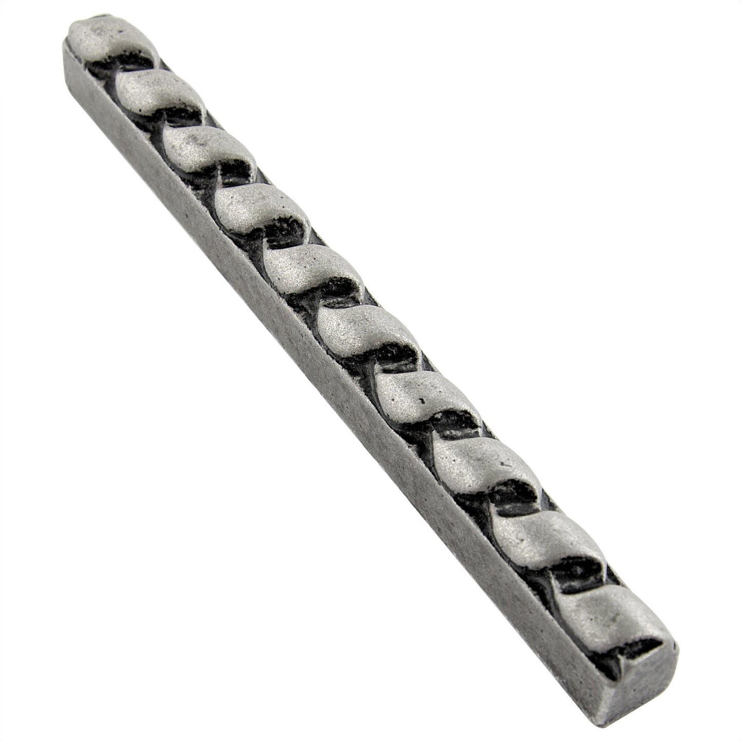 Prima Antique Pewter Nickel 1 1/4 in. x 6 in. Matte Metal Pencil Liner Wall Tile Trim (5 Linear Foot/Case)