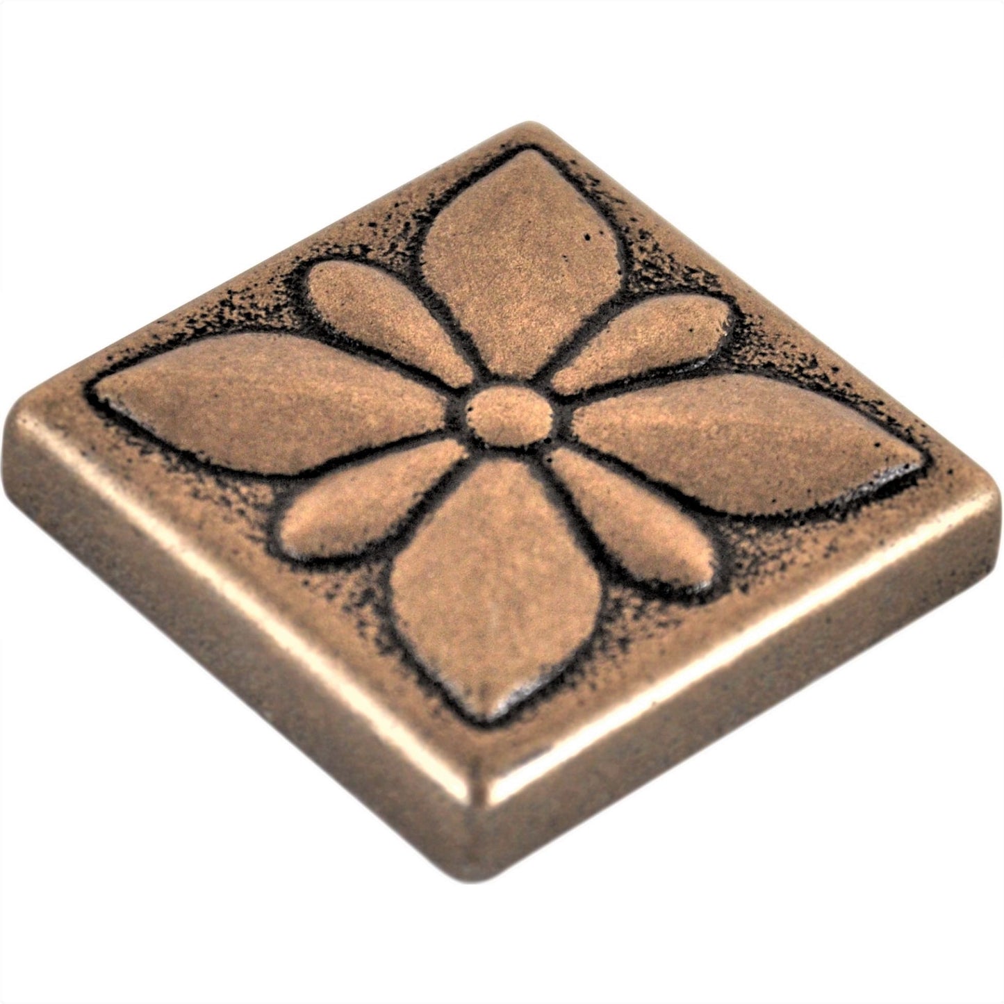Mediterranean Metal Insert Tile Bronze 2x2 ( PACK OF 8 PIECE )