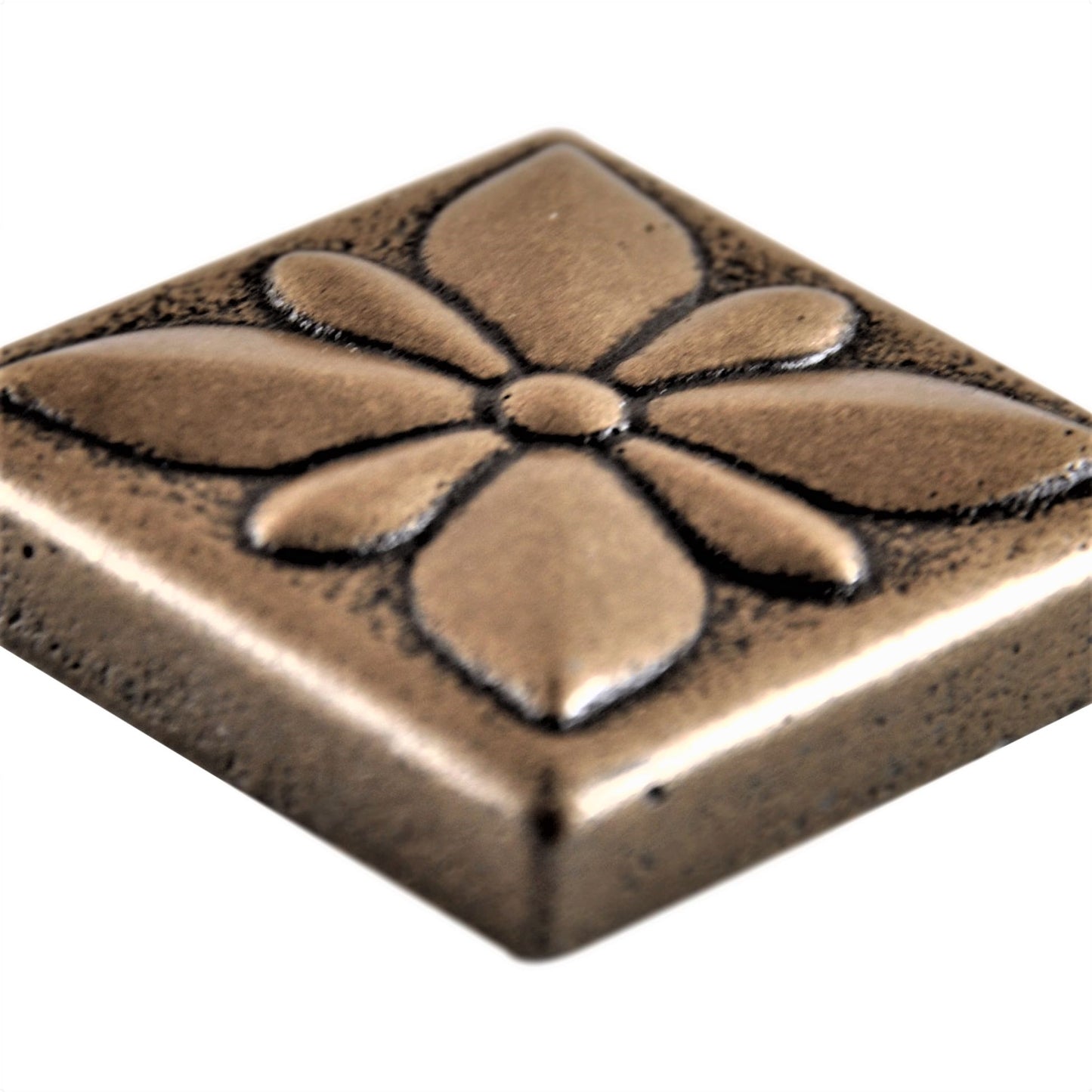 Mediterranean Metal Insert Tile Bronze 2x2 ( PACK OF 8 PIECE )