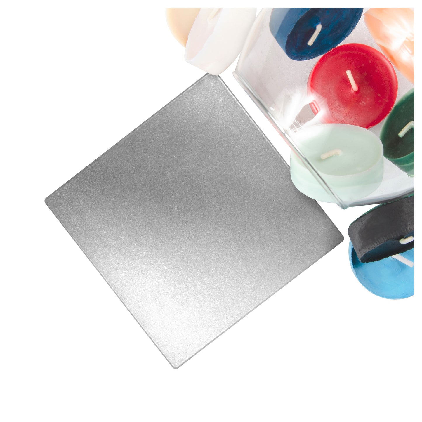 Plano Metal Insert Tile Pewter 2x2 ( PACK OF 8 PIECE )