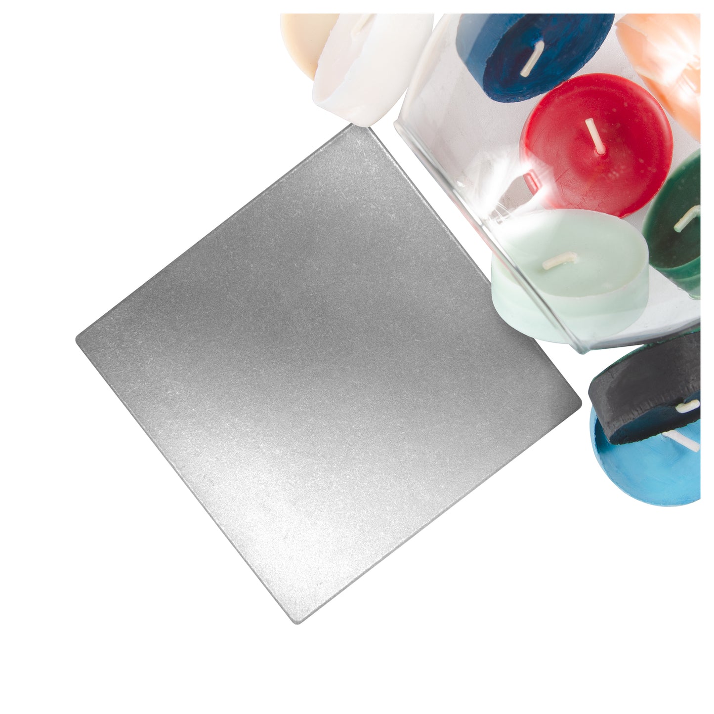 Plano Decorative Metal Insert Tile Pewter 4x4 ( PACK OF 4 PIECES)