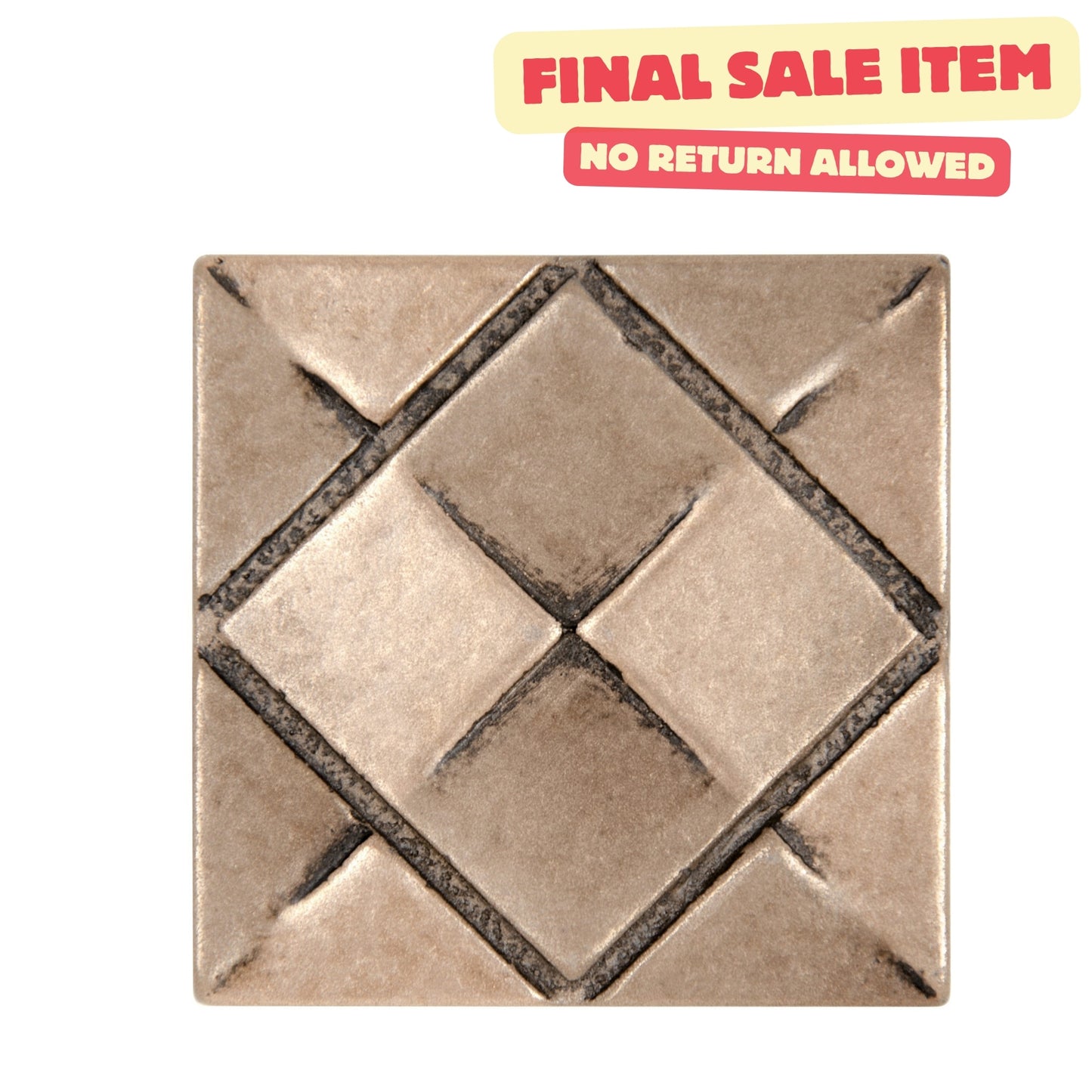 Origami Metal Insert Tile Bronze 2x2 ( PACK OF 8 PIECE )