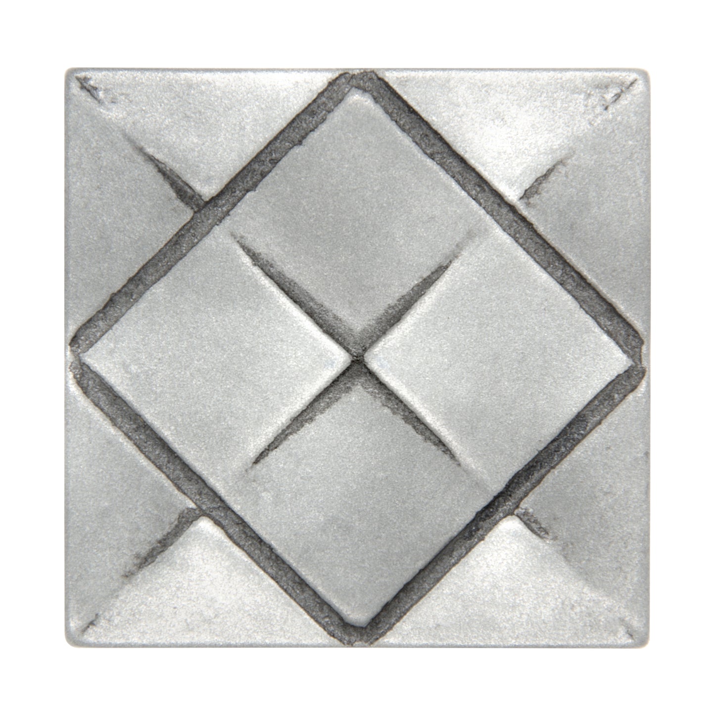 Origami Decorative Metal Insert Tile Pewter 4x4 ( PACK OF 4 PIECES)