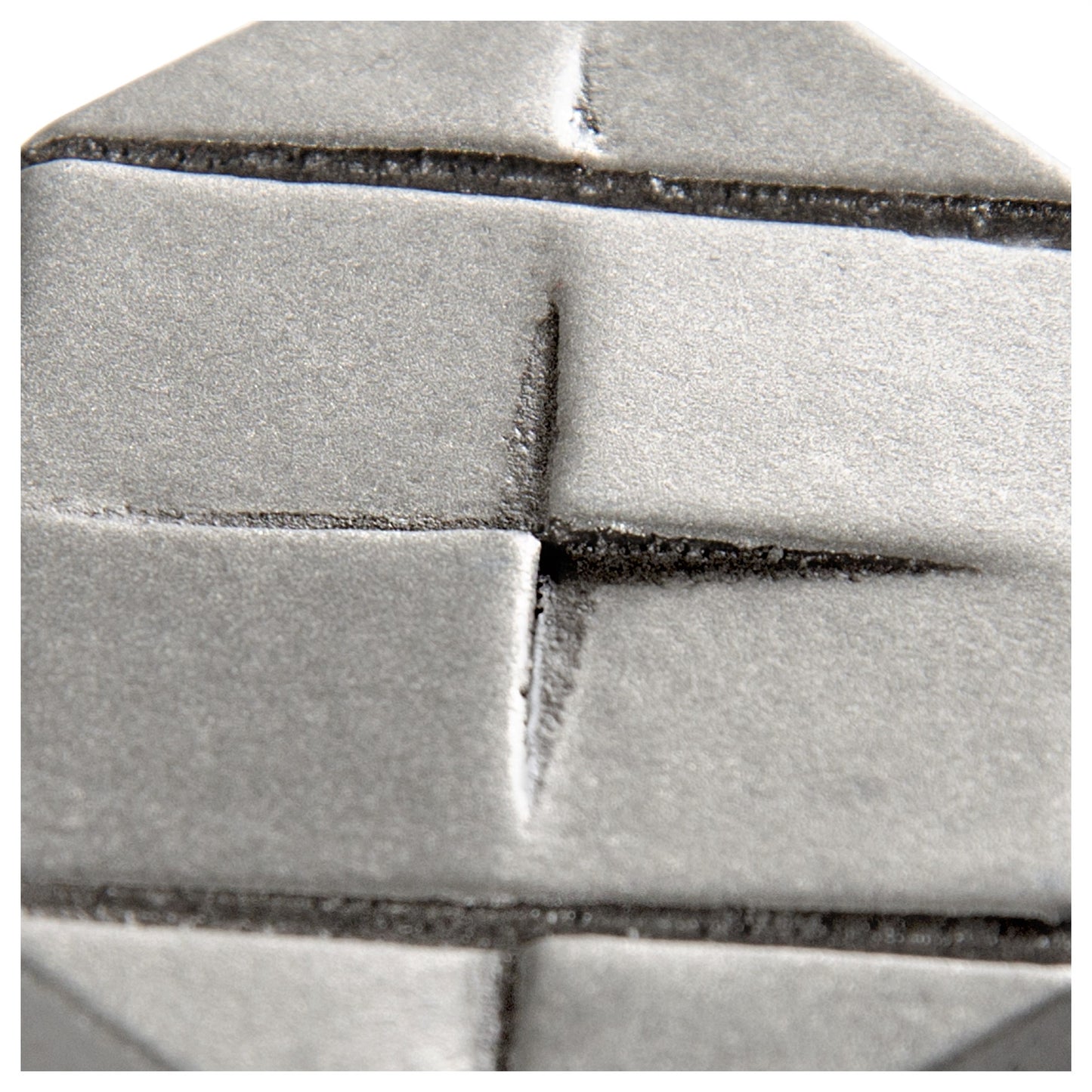 Origami Decorative Metal Insert Tile Pewter 4x4 ( PACK OF 4 PIECES)