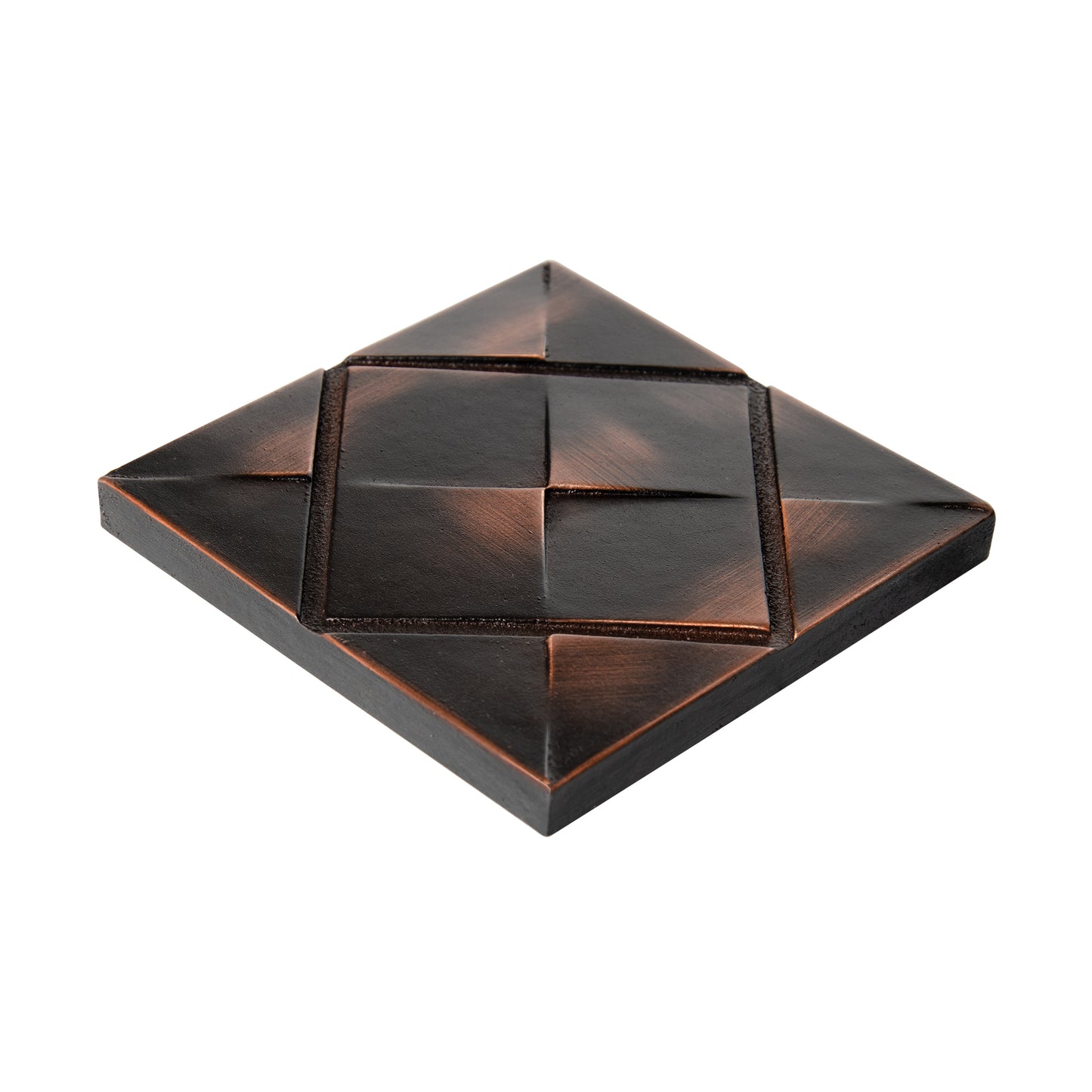Origami Metal Insert Tile Oil Rubbed Bronze 2x2 ( PACK OF 8 PIECE )