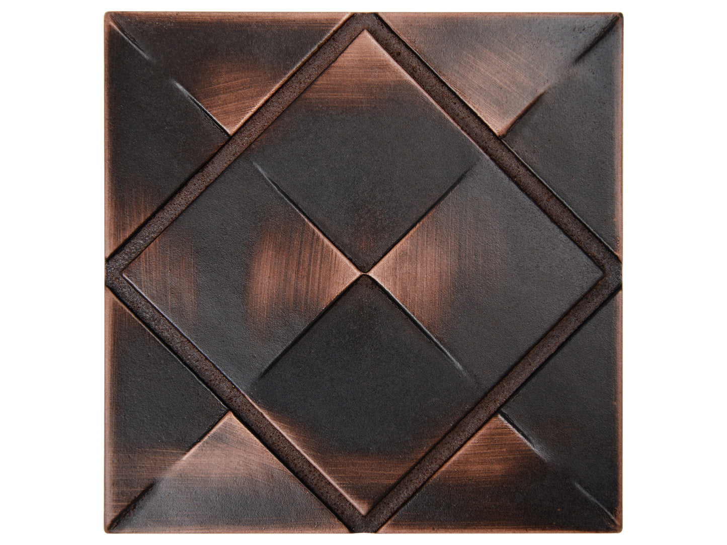 Origami Metal Insert Tile Oil Rubbed Bronze 2x2 ( PACK OF 8 PIECE )