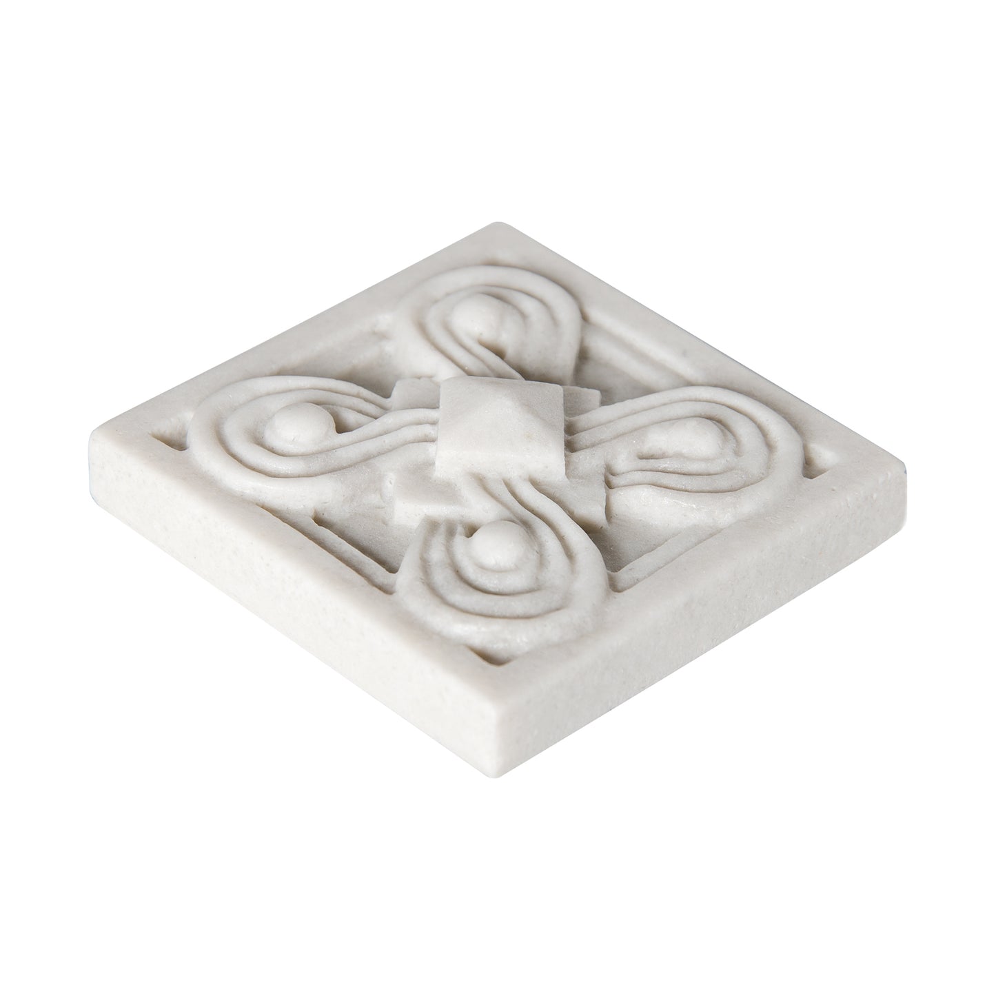 Marmi Di Napoli Deco Carrara Insert 2 1/2" x 2 1/2"