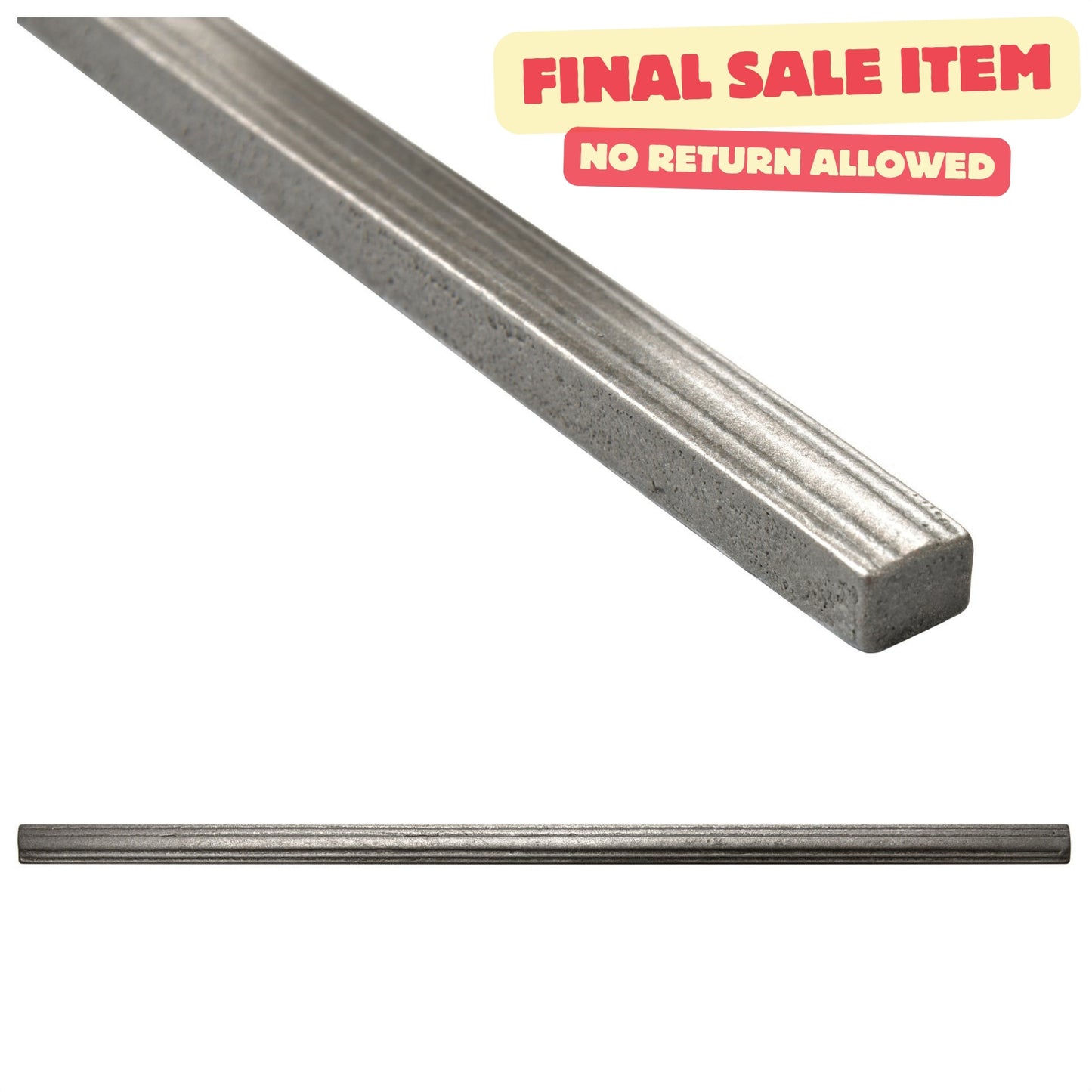 Custom Pewter Nickel 1/2 in. x 12 in. Matte Metal Flat Decorative Pencil Liner Wall Tile Trim (5 Linear Foot / Pack)