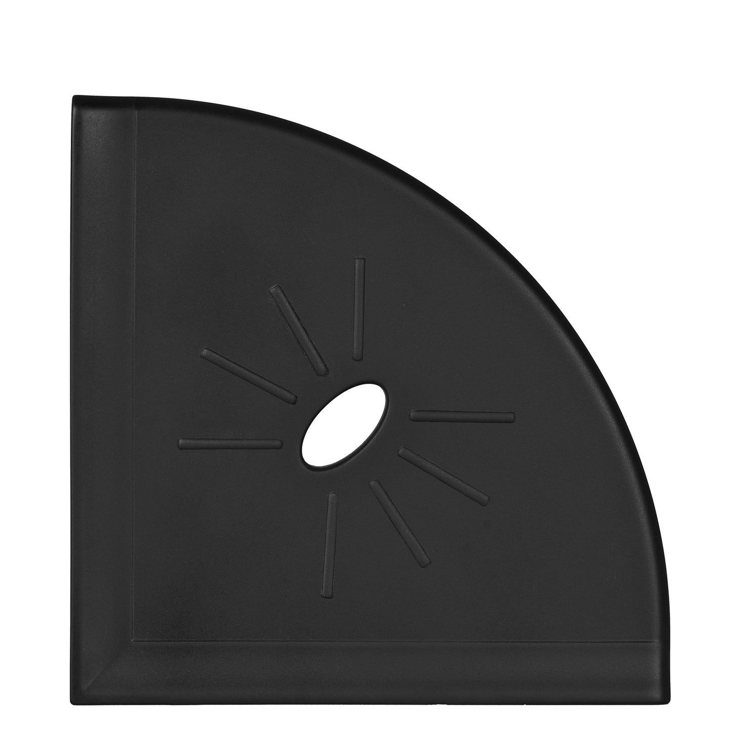 Architecta Decor Bathroom and Shower Corner Shelf Flatback Wall Mounted Tile 8.8 x 8.8 Inch Matt Black