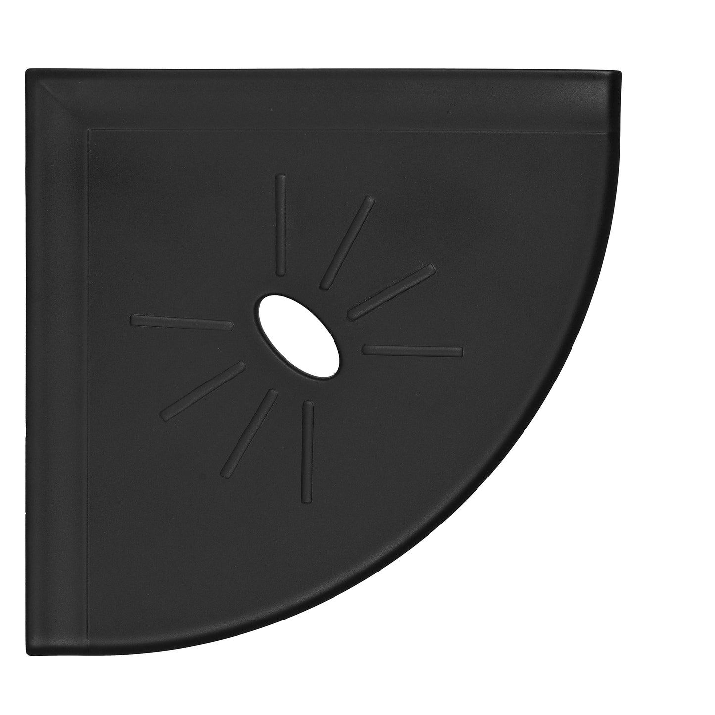 Architecta Decor Bathroom and Shower Corner Shelf Flatback Wall Mounted Tile 8.8 x 8.8 Inch Matt Black