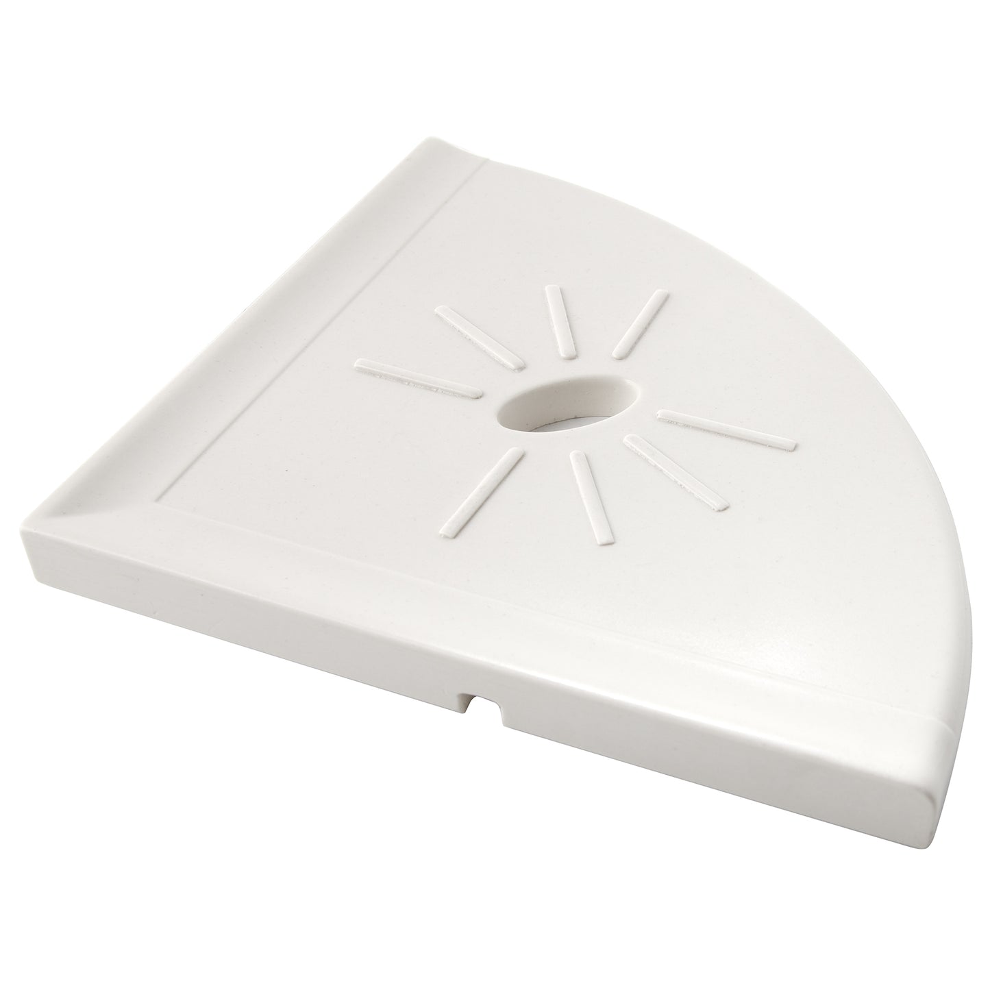 Architecta Decor Bathroom and Shower Corner Shelf Flatback Wall Mounted Tile 8.8 x 8.8 Inch Bright White