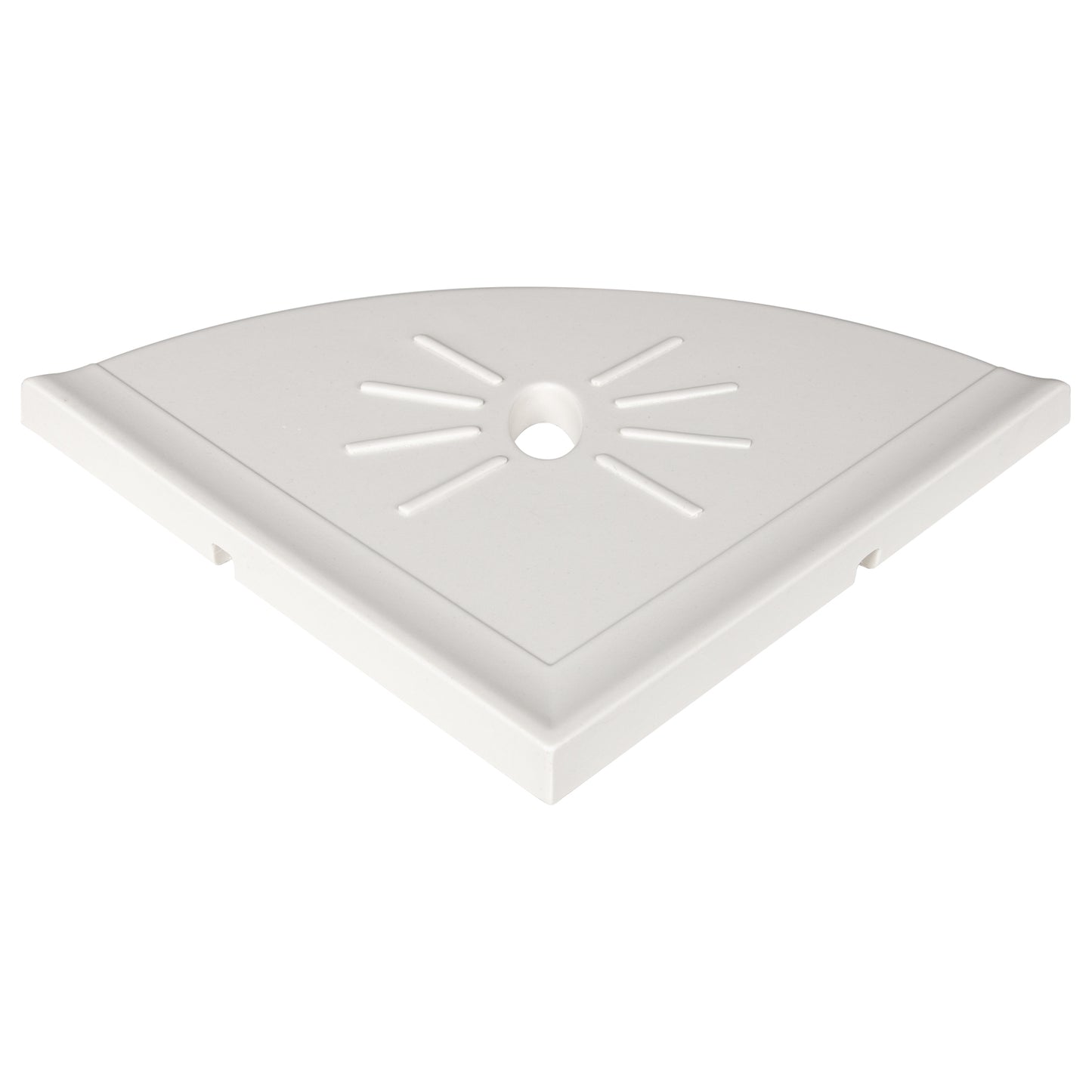 Architecta Decor Bathroom and Shower Corner Shelf Flatback Wall Mounted Tile 8.8 x 8.8 Inch Bright White