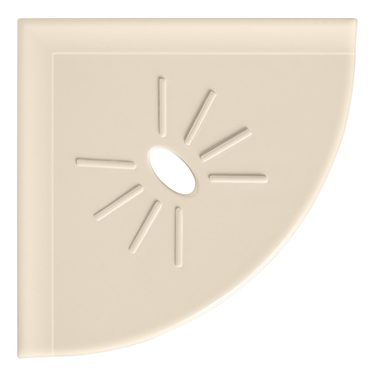 Architecta Decor Bathroom and Shower Corner Shelf Flatback Wall Mounted Tile 8.8 x 8.8 Inch Cream