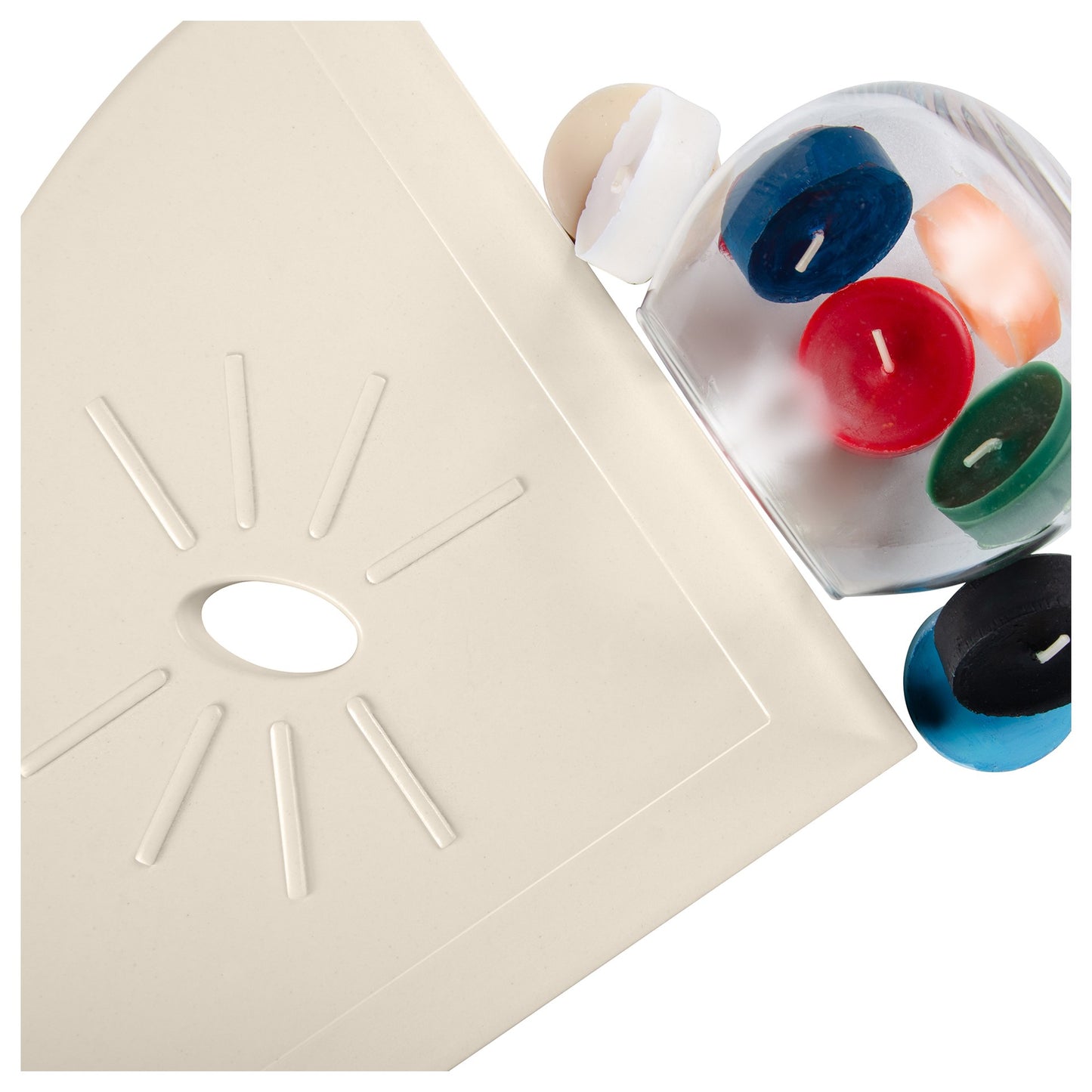 Architecta Decor Bathroom and Shower Corner Shelf Flatback Wall Mounted Tile 8.8 x 8.8 Inch Cream