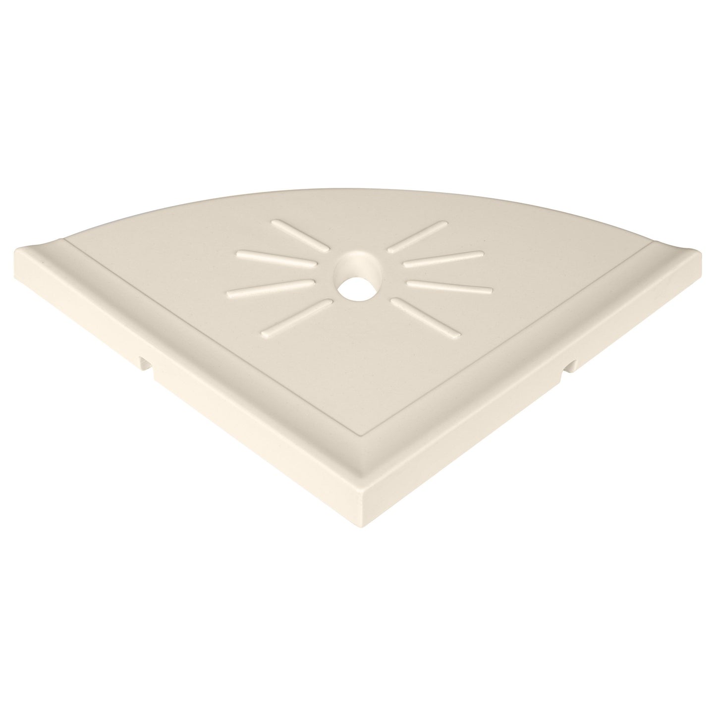 Architecta Decor Bathroom and Shower Corner Shelf Flatback Wall Mounted Tile 8.8 x 8.8 Inch Cream
