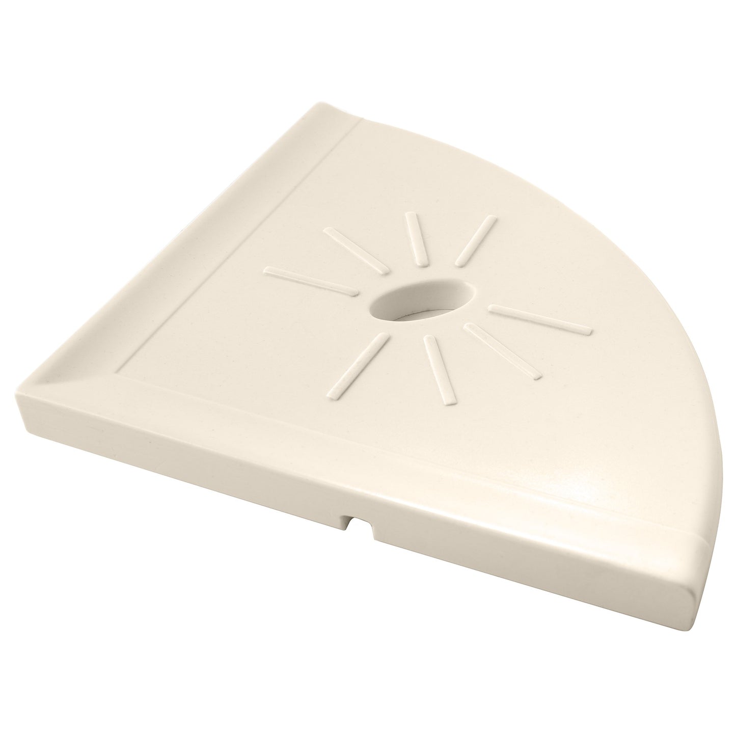 Architecta Decor Bathroom and Shower Corner Shelf Flatback Wall Mounted Tile 8.8 x 8.8 Inch Cream