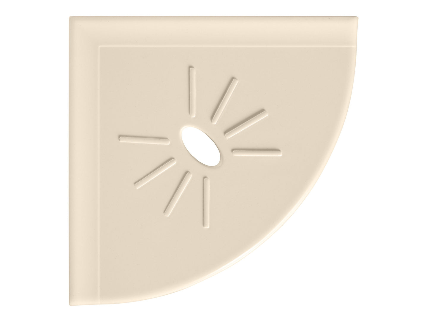 Architecta Decor Bathroom and Shower Corner Shelf Flatback Wall Mounted Tile 8.8 x 8.8 Inch Cream