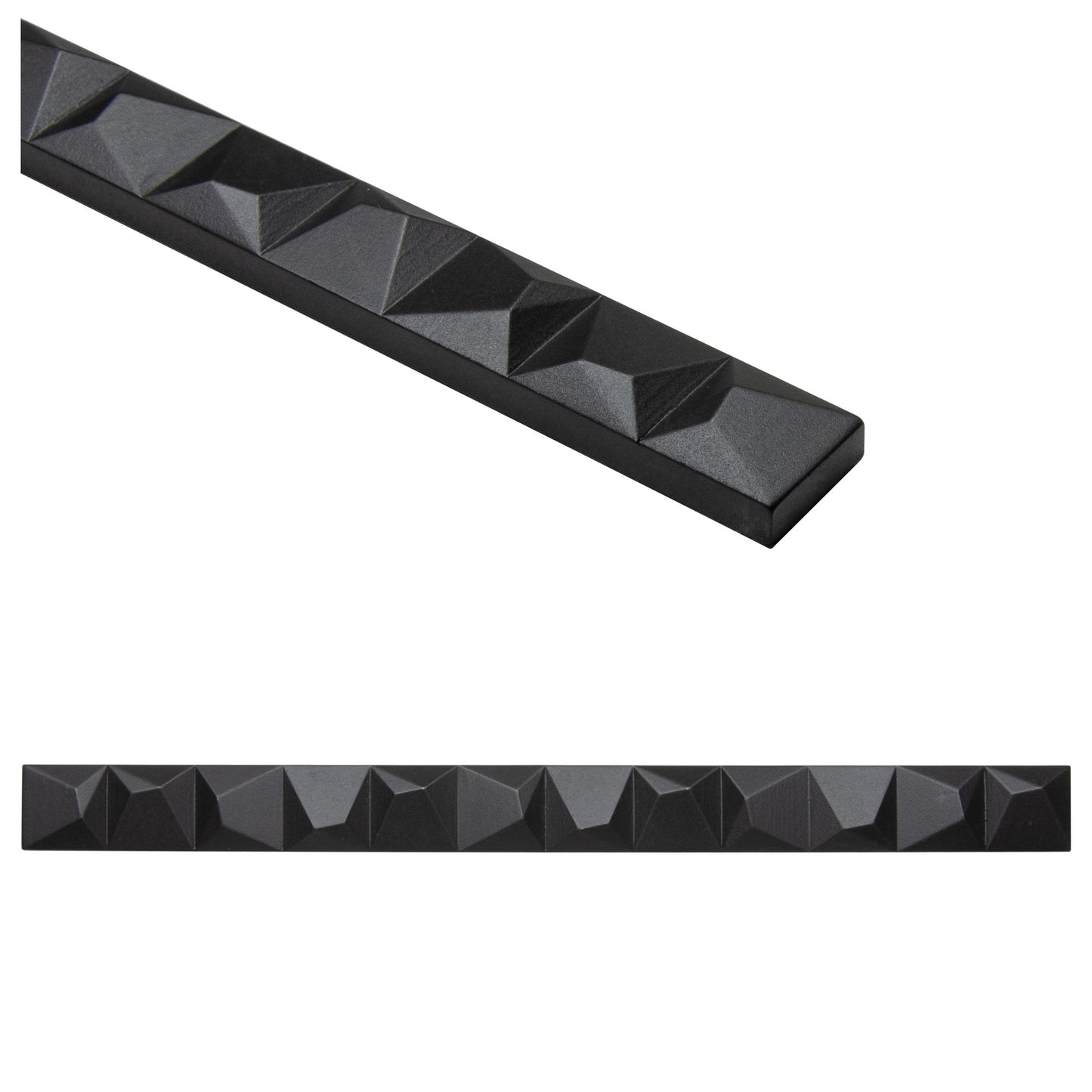 Shapes Decorative Metal Border Liner Tile Trim Matt Iron Black 1.2" x 12" ( PACK OF 5 PIECE)