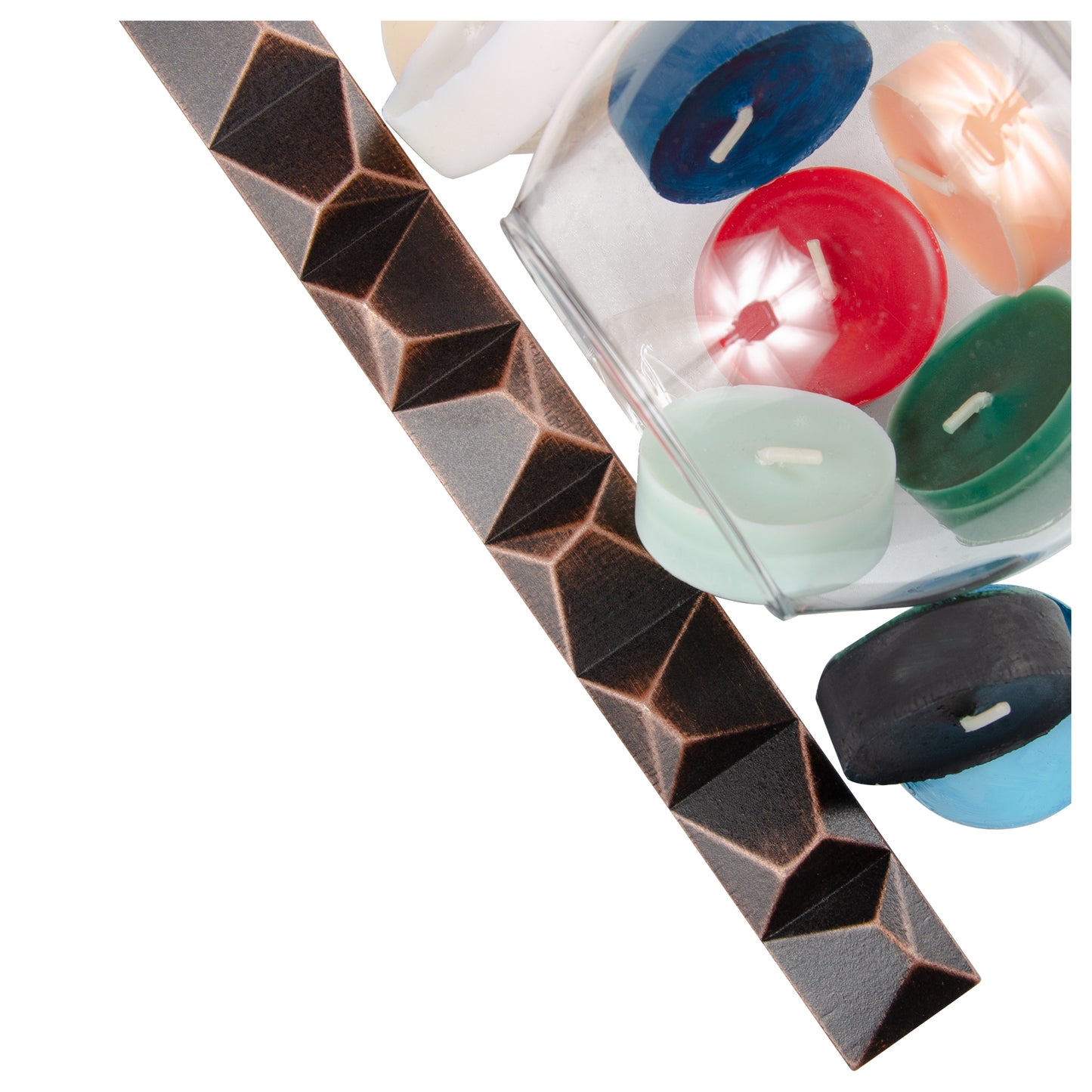 Shapes Decorative Metal Border Liner Tile Trim Oil Rubbed Bronze 1.2" x 12" ( PACK OF 5 PIECE)