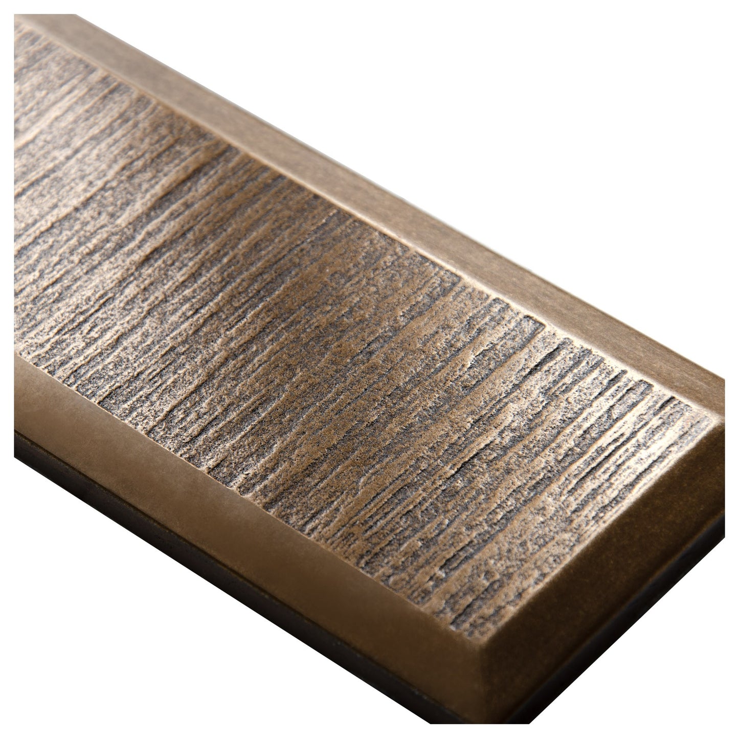 Brick Beveled Majestic Metal Mosaic Tile Bronze - 9"x12"
