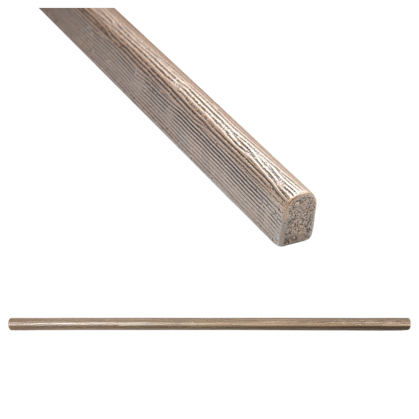 Oak Textured Bronze 3/8 in. x 12 in. Matte Metal Pencil Liner Wall Tile Trim (5 Linear Foot/Case)