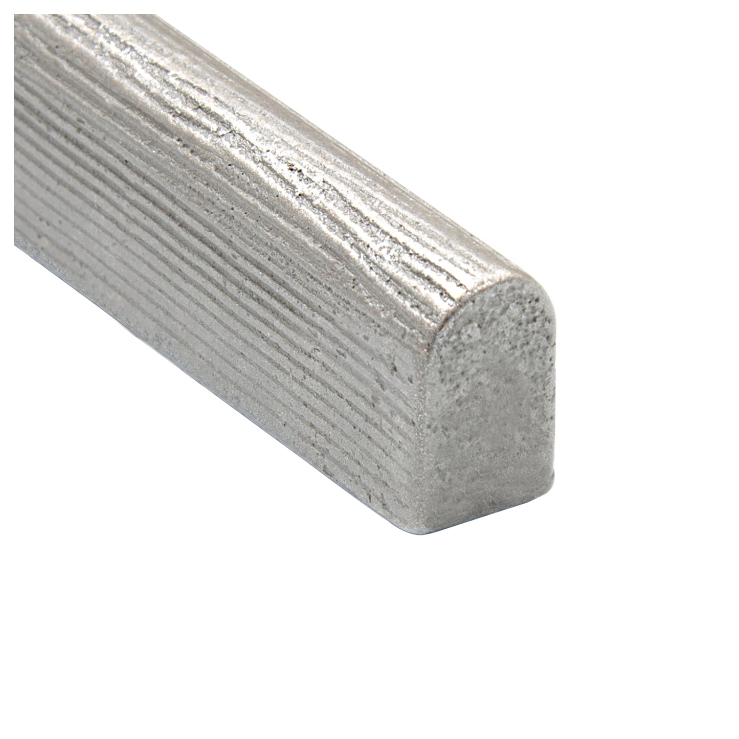 Oak Textured Brushed Nickel 3/8 in. x 12 in. Matte Metal Pencil Liner Wall Tile Trim (5 Linear Foot/Case)