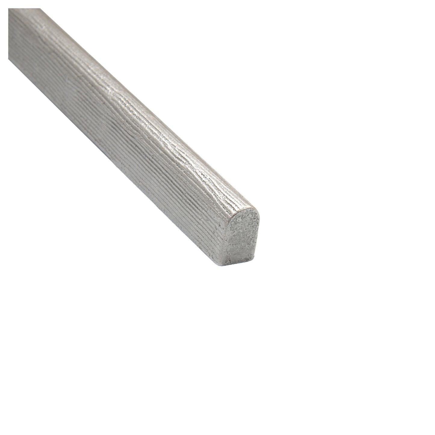 Oak Textured Brushed Nickel 3/8 in. x 12 in. Matte Metal Pencil Liner Wall Tile Trim (5 Linear Foot/Case)