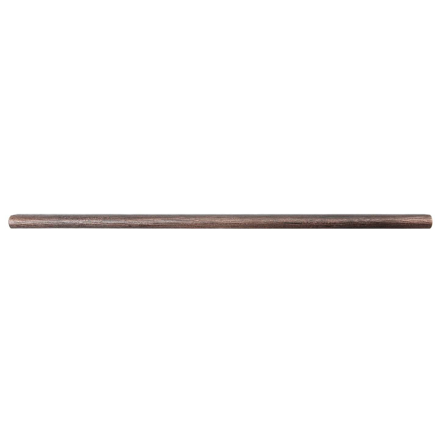 Oak Textured Oil Rubbed Bronze 3/8 in. x 12 in. Matte Metal Pencil Liner Wall Tile Trim (5 Linear Foot/Case)