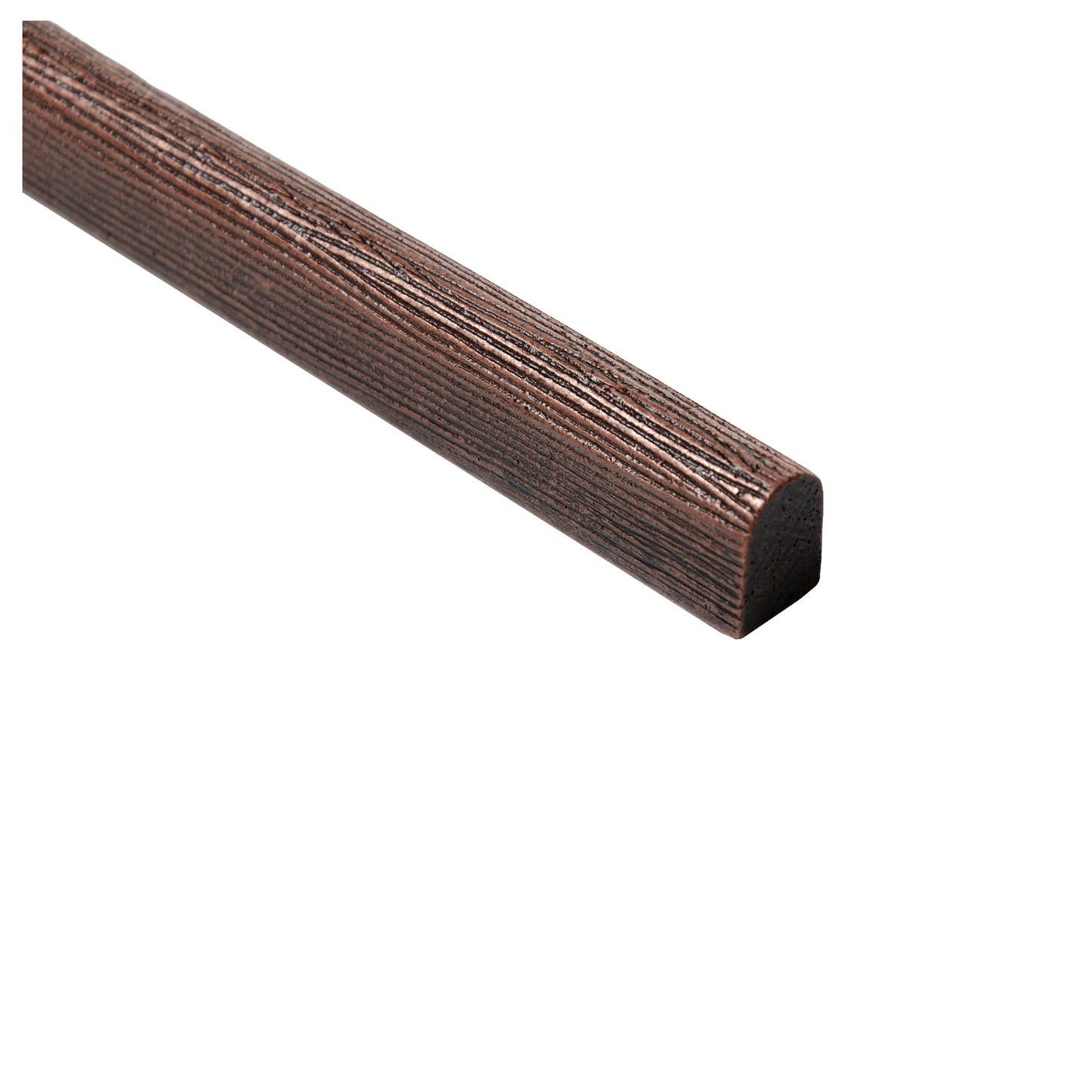 Oak Textured Oil Rubbed Bronze 3/8 in. x 12 in. Matte Metal Pencil Liner Wall Tile Trim (5 Linear Foot/Case)