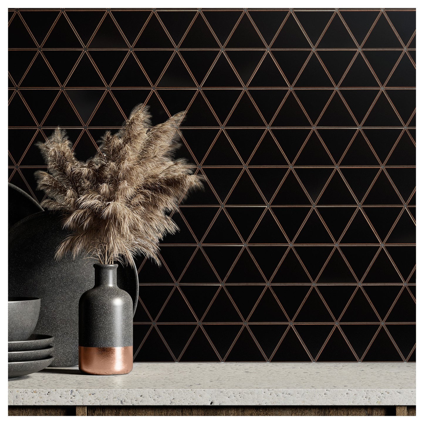 Oil Rubbed Bronze Encore 3 6/16" Triangle - 12" x 12"