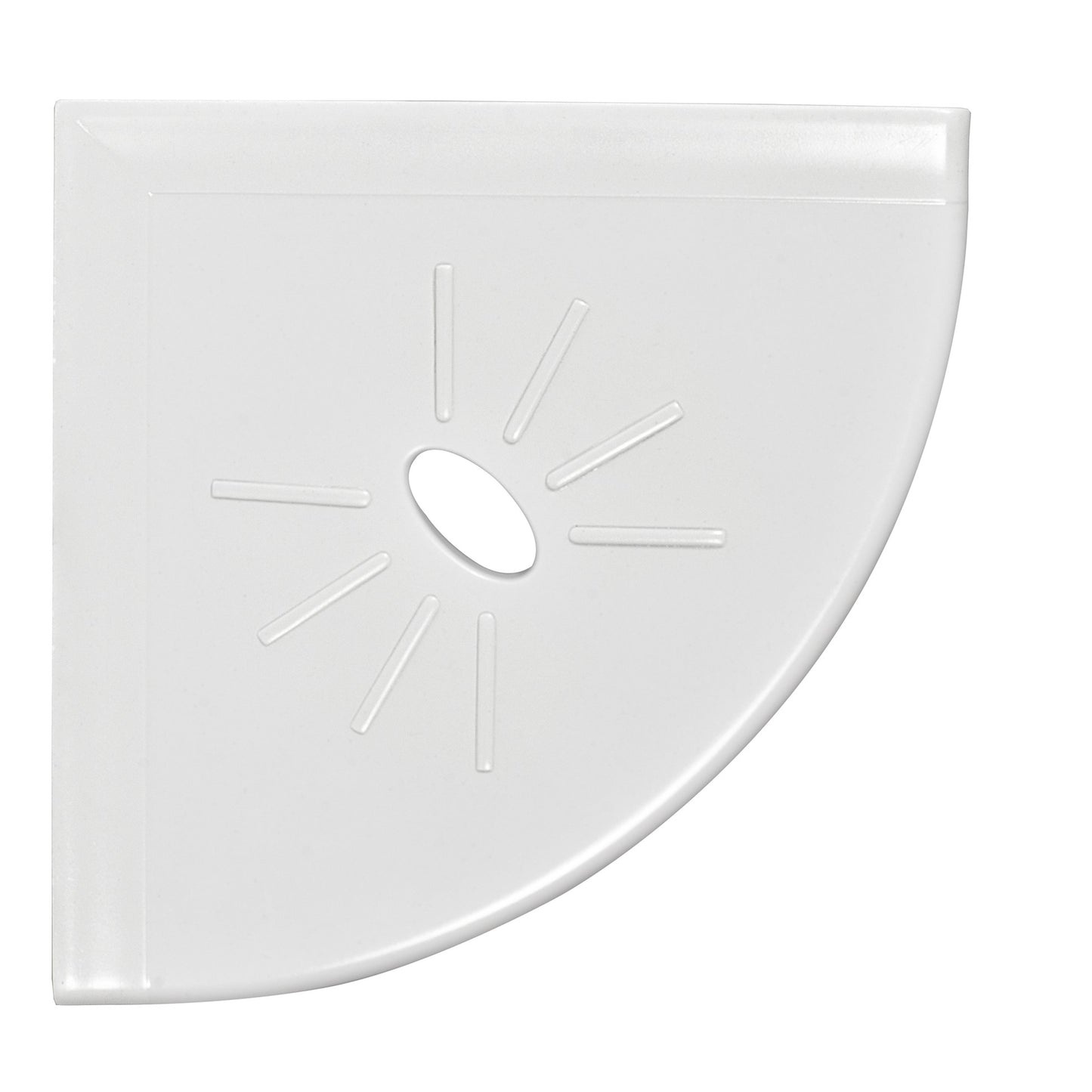 Architecta Decor Bathroom and Shower Corner Shelf Flatback Wall Mounted Tile 8.8 x 8.8 Inch Bright White