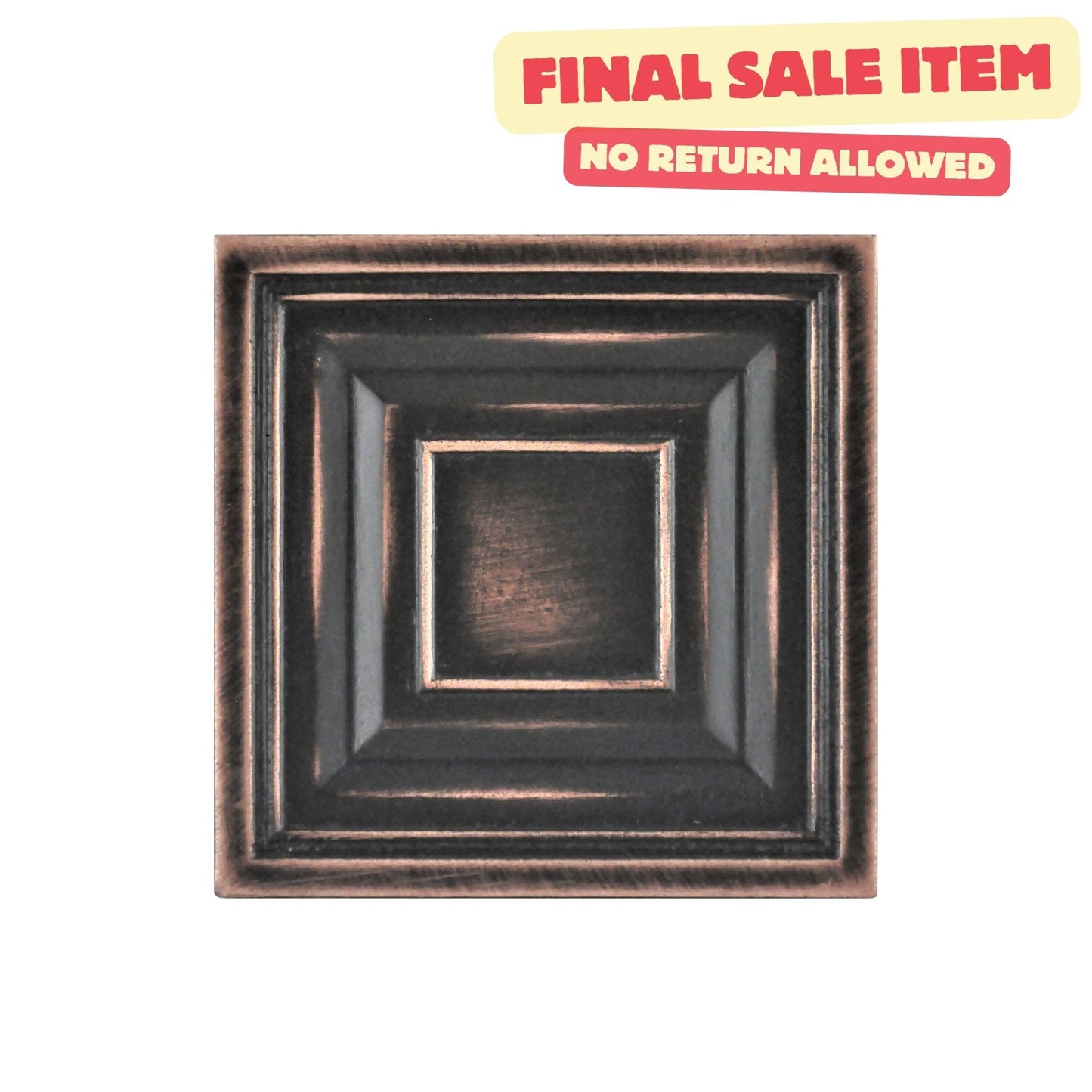 Custom Metal Insert Tile Oil Rubbed Bronze 2x2 ( PACK OF 8 PIECE )