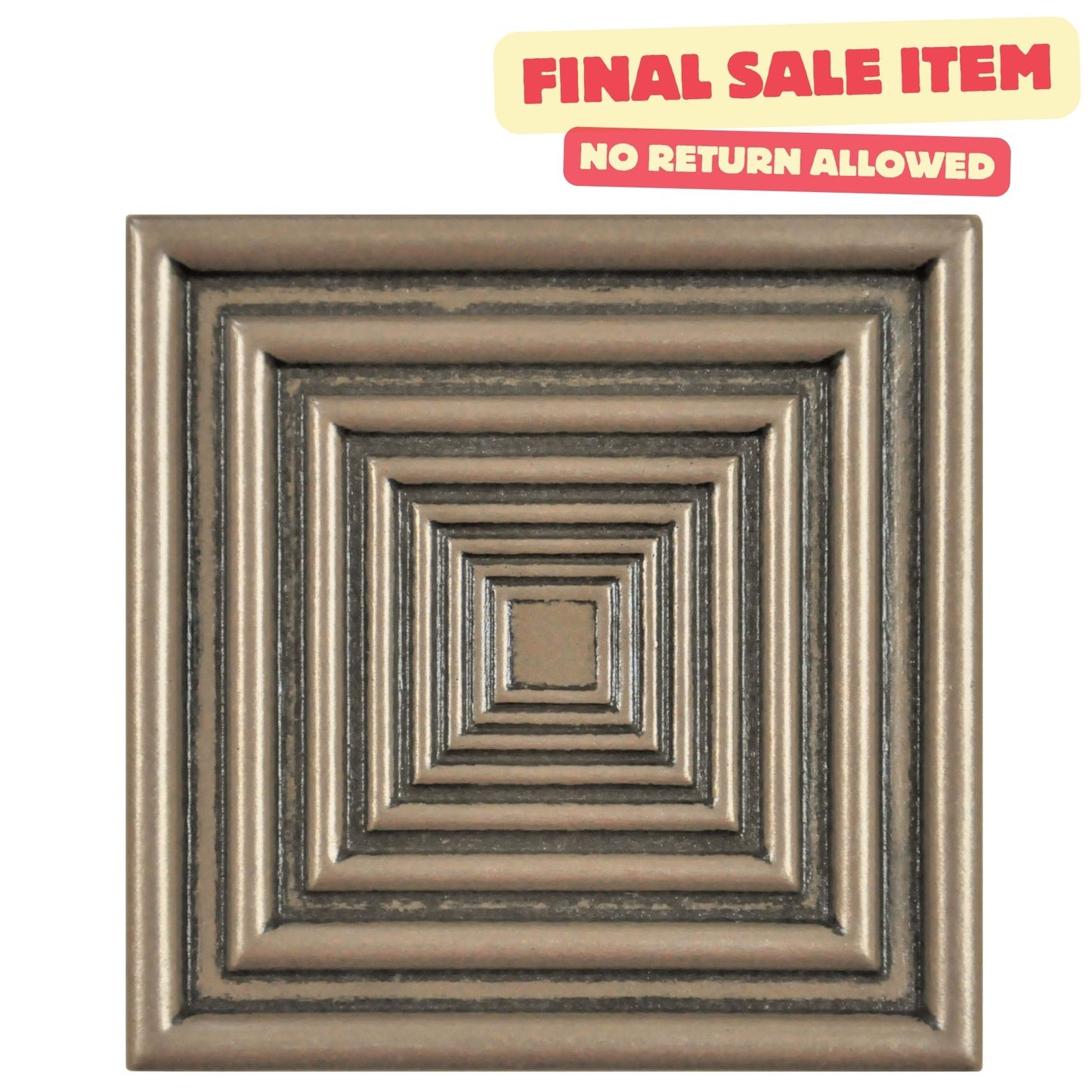 Focus Metal Insert Tile Bronze 4x4 ( PACK OF 4 PIECE)