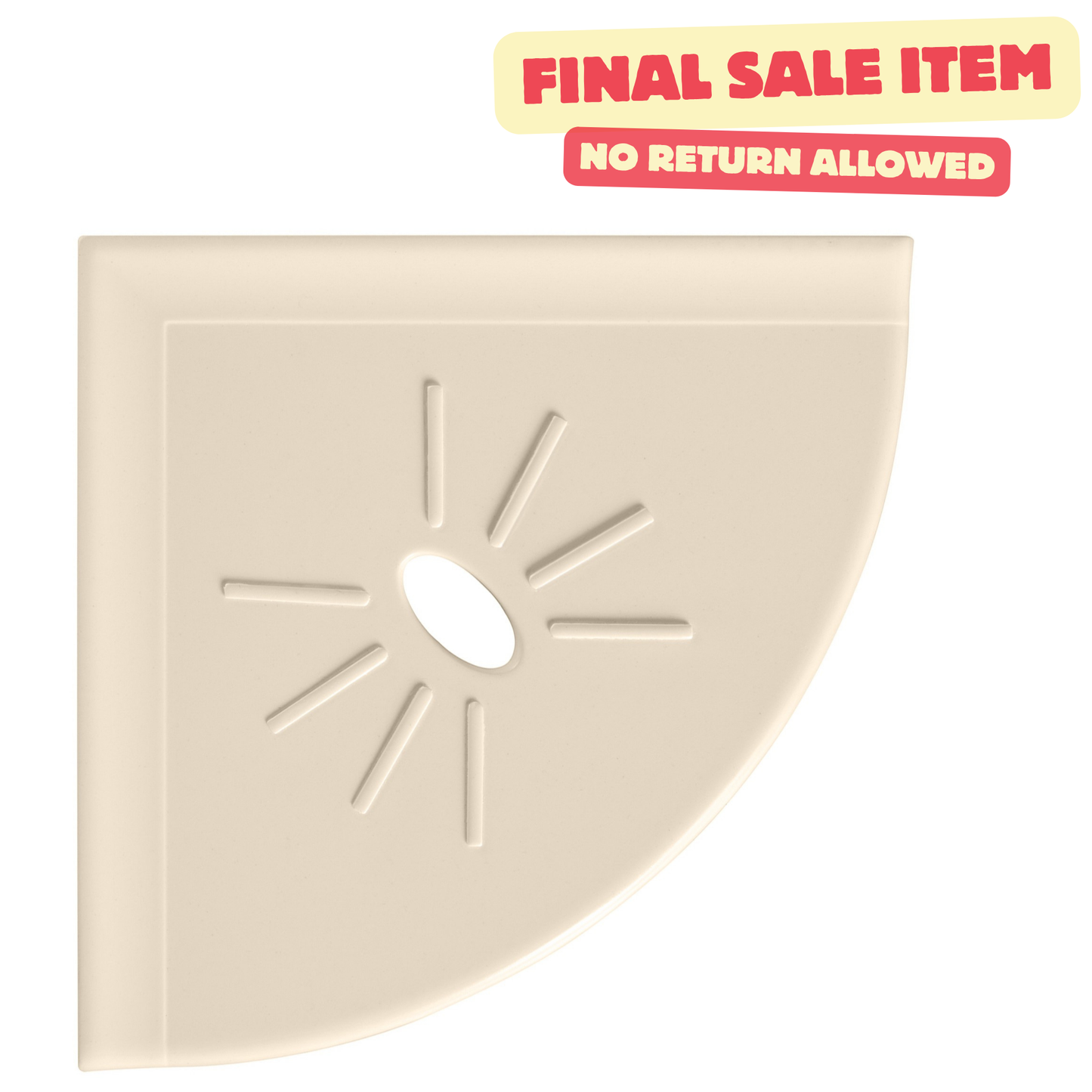 Architecta Decor Bathroom and Shower Corner Shelf Flatback Wall Mounted Tile 8.8 x 8.8 Inch Cream