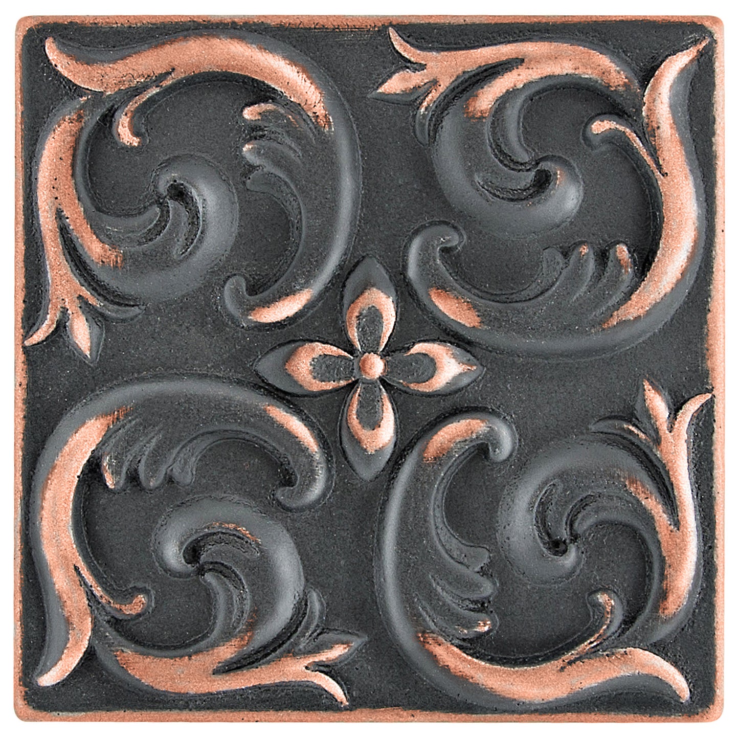 Moroccon Metal Insert Tile Oil Rubbed Bronze 2x2 ( PACK OF 8 PIECE)