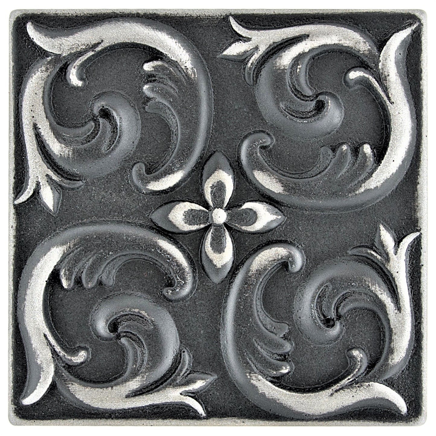 Moroccon Metal Insert Tile Wrought Iron 2x2 ( PACK OF 8 PIECE)