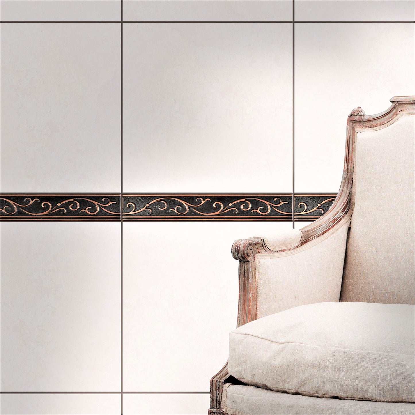Cypress Metal Border Liner Tile Oil Rubbed Bronze 1 3/4 x 12 ( PACK OF 5 PIECE )